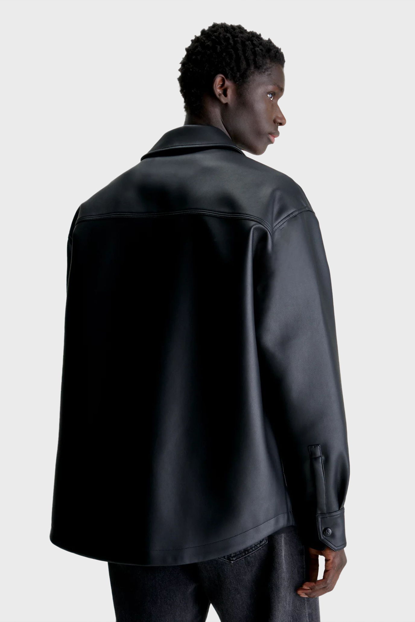 Рубашка FAUX LEATHER OVERSHIRT 3