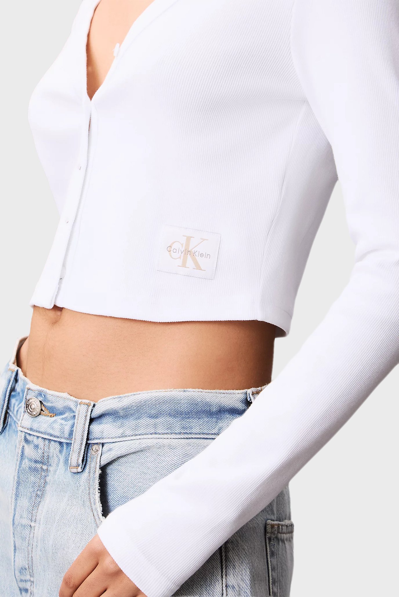 Топ LS WOVEN LABEL 2X2 COTTON RIB CA 4