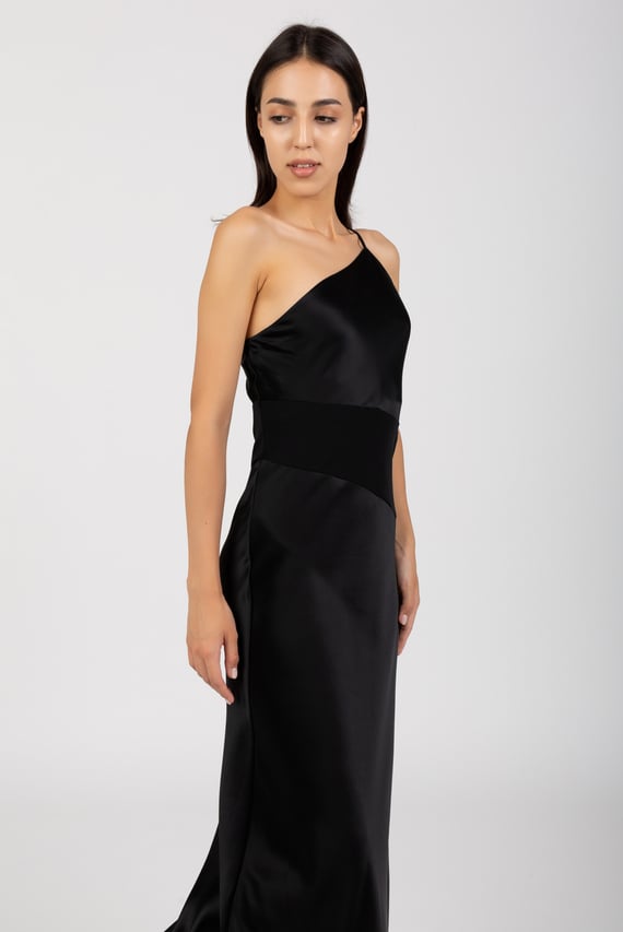 Платье ASYMMETRIC SHINE SLIP DRESS