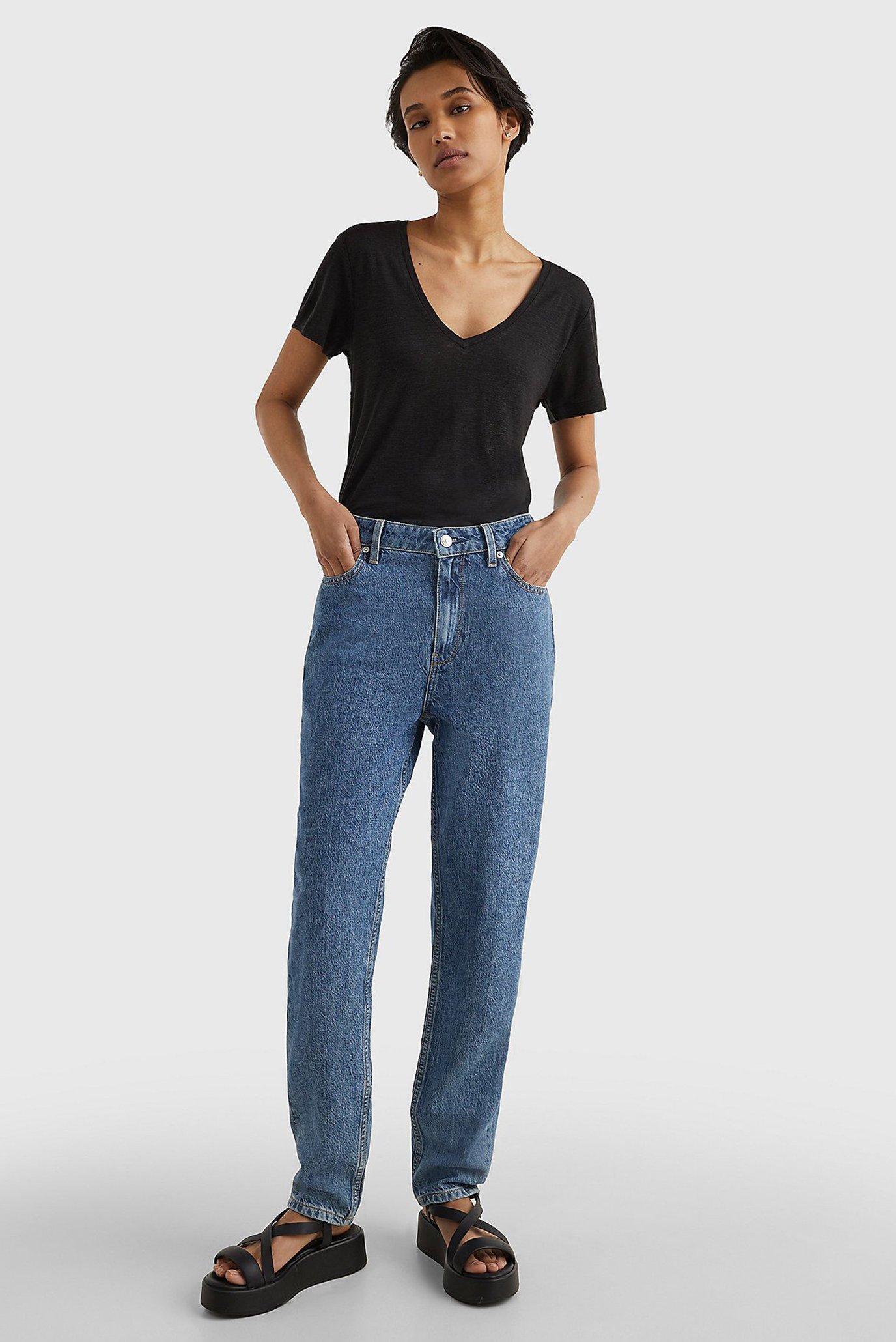 Футболка REG LYCL LINEN V-NK SS 2