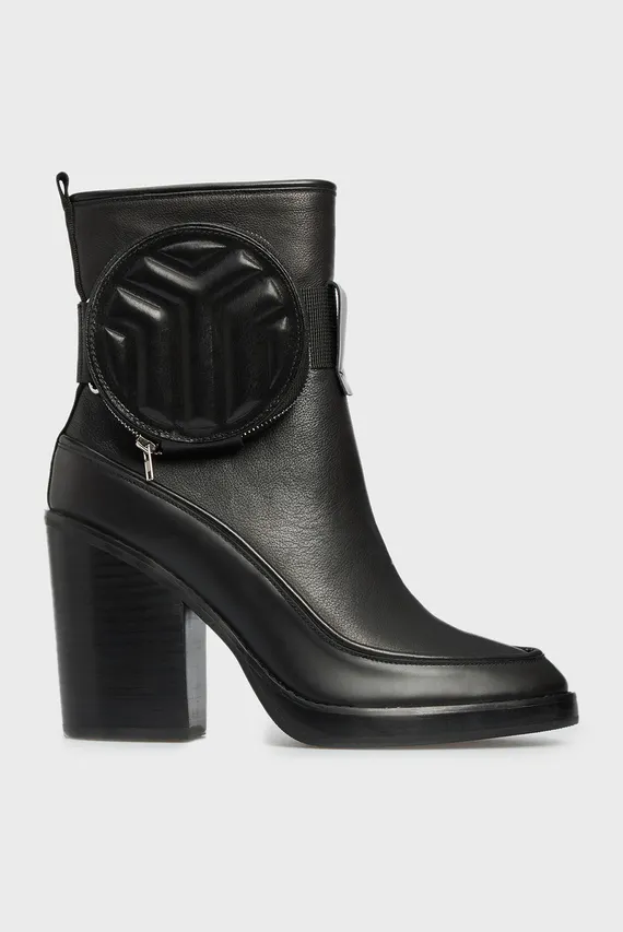 Женские черные кожаные ботильоны Chara PRPY