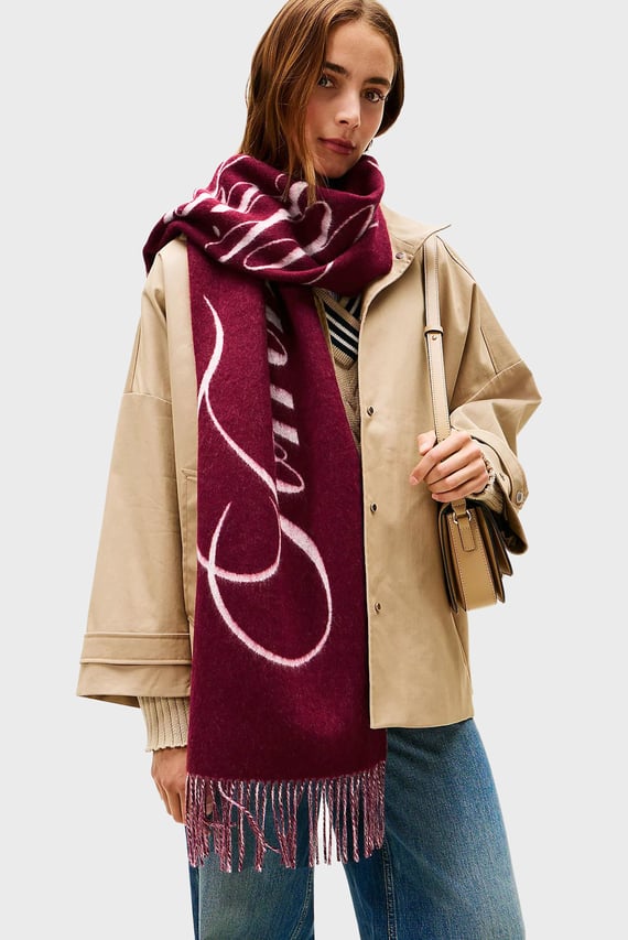 Шарф TOMMY SCRIPT LOGO SCARF