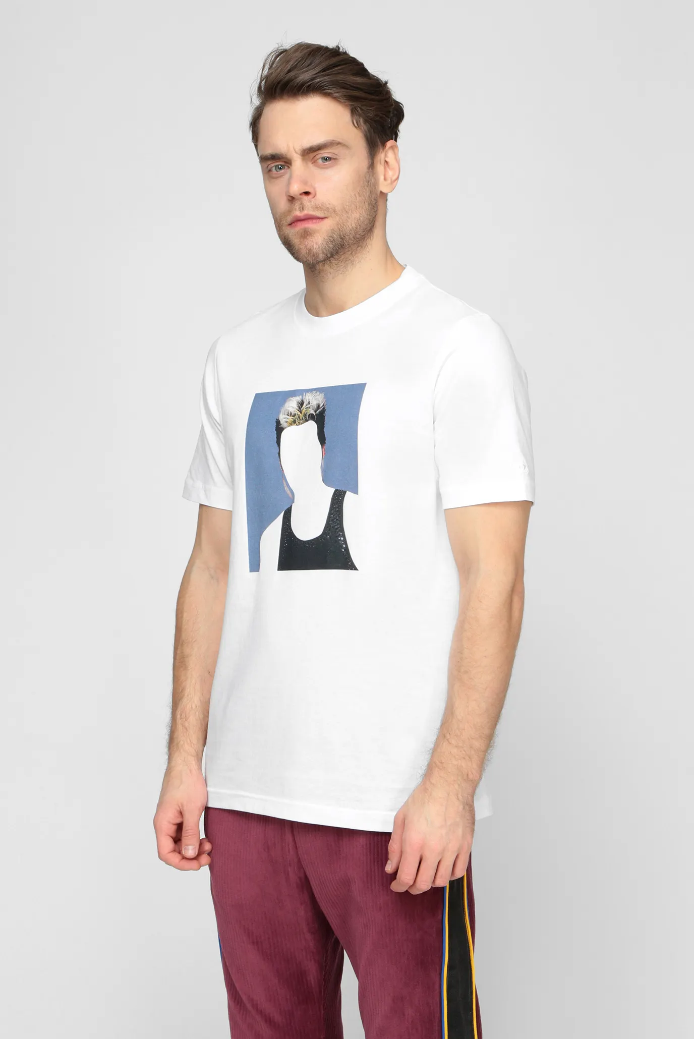 Мужская белая футболка JUST-C3 8