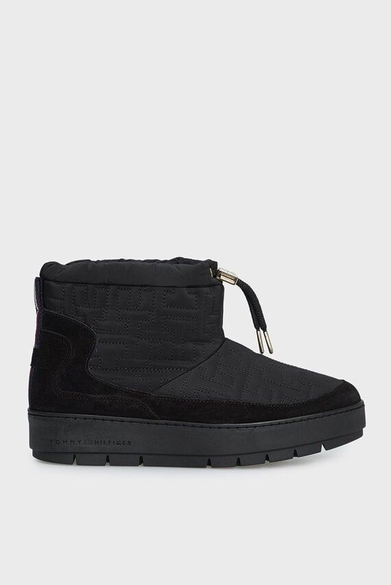 Женские черные угги с узором TOMMY MONOGRAM SNOWBOOT Tommy Hilfiger Женские черные угги с узором TOMMY MONOGRAM SNOWBOOT Tommy Hilfiger