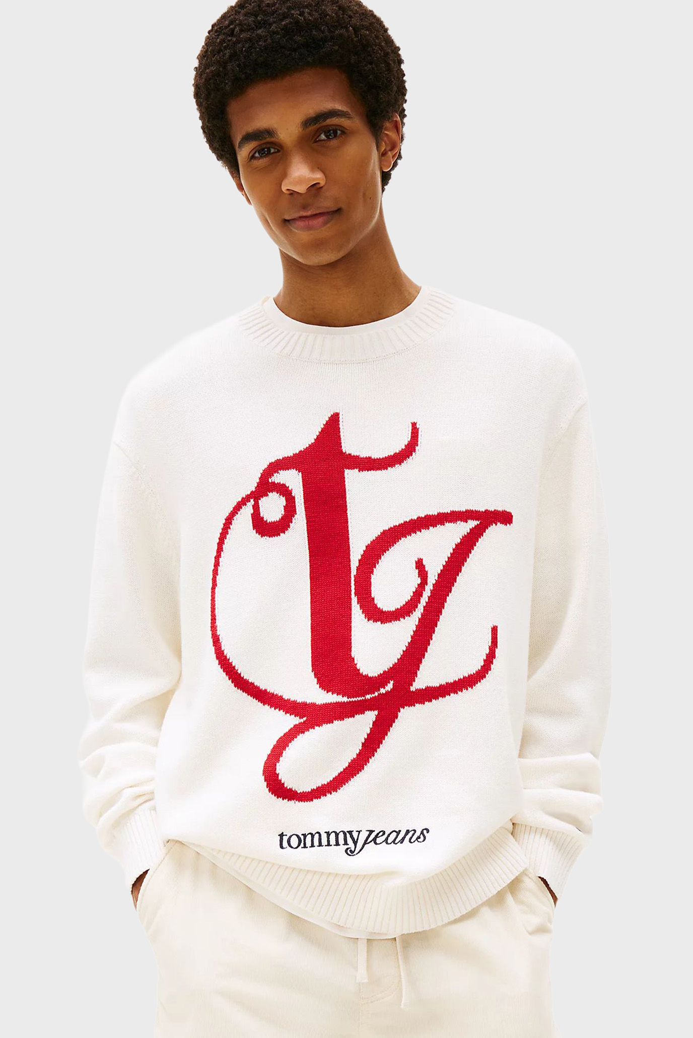 Свитер/TJM REG MONOGRAM CNECK SWEATER 1