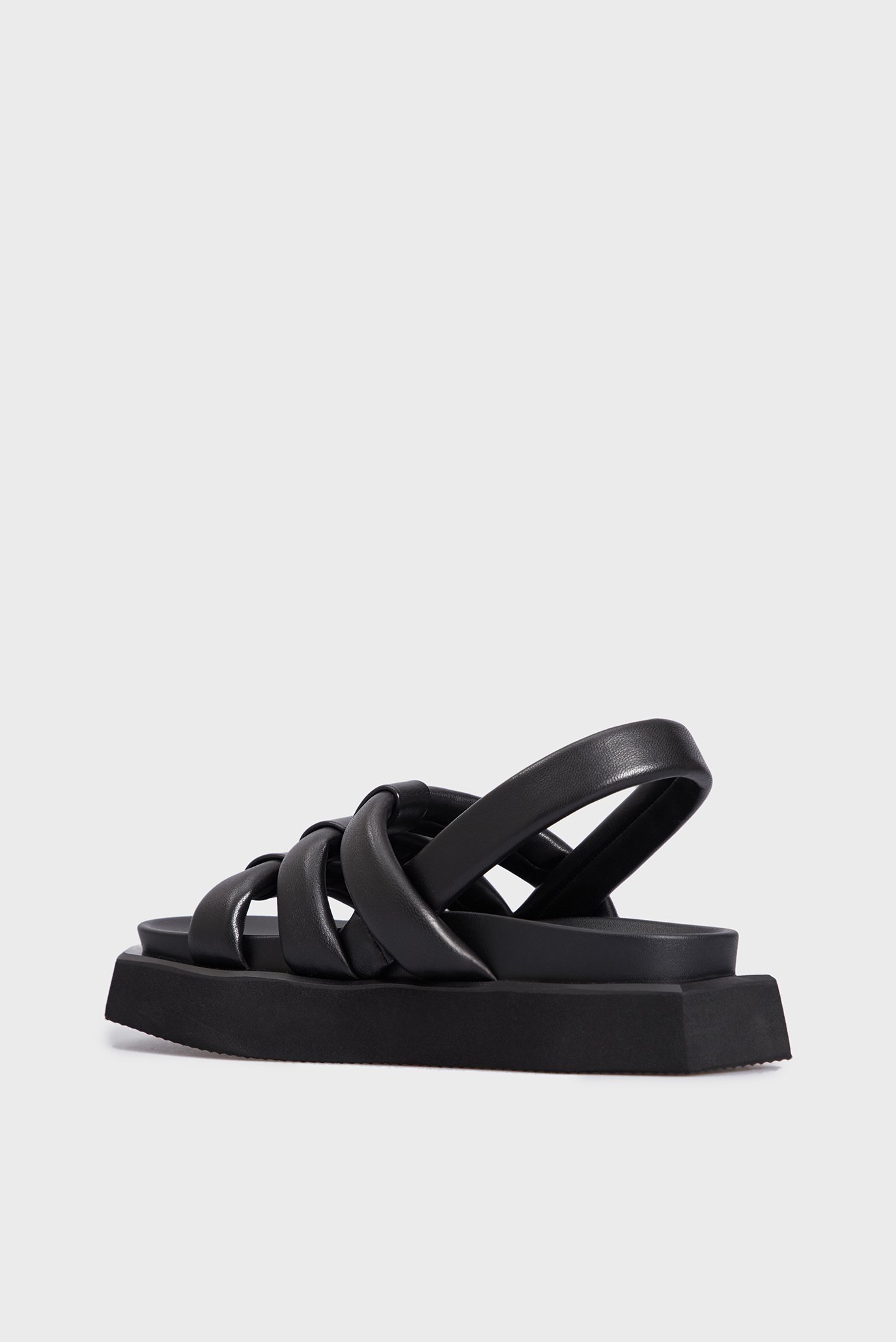 Женские черные кожаные сандалии Lenna 5