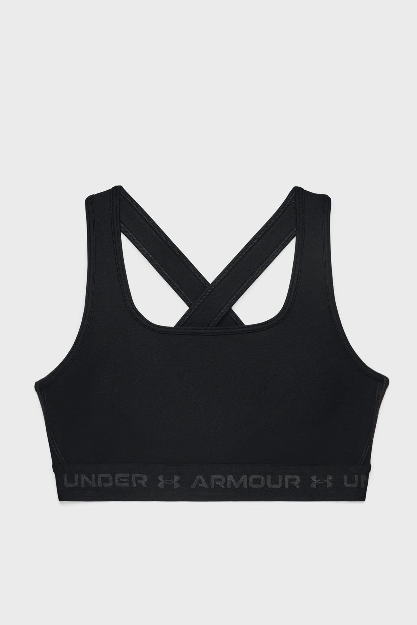 Женский черный топ UA Crossback Mid Bra 5