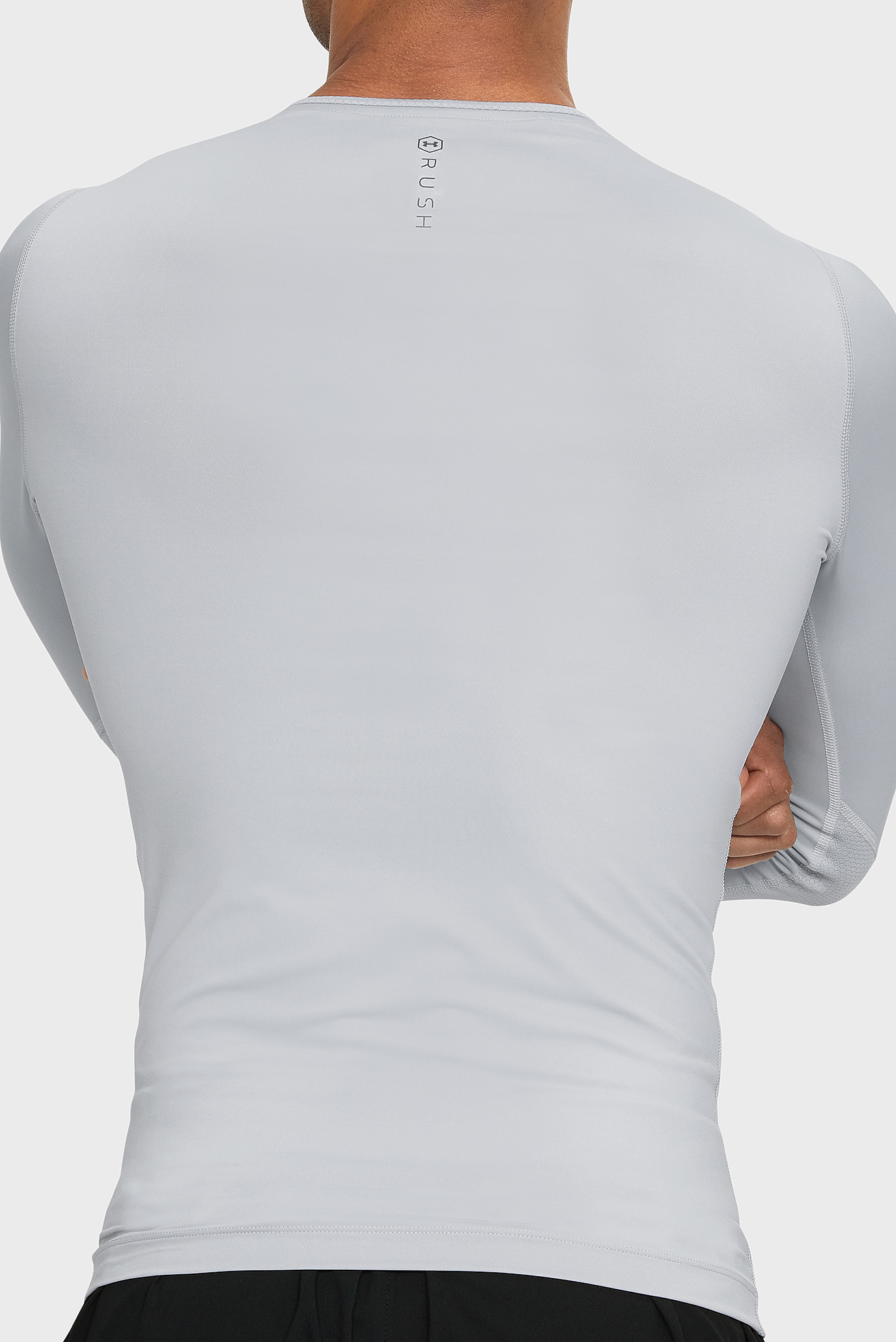 Мужской серый реглан UA Rush Compression LS 7