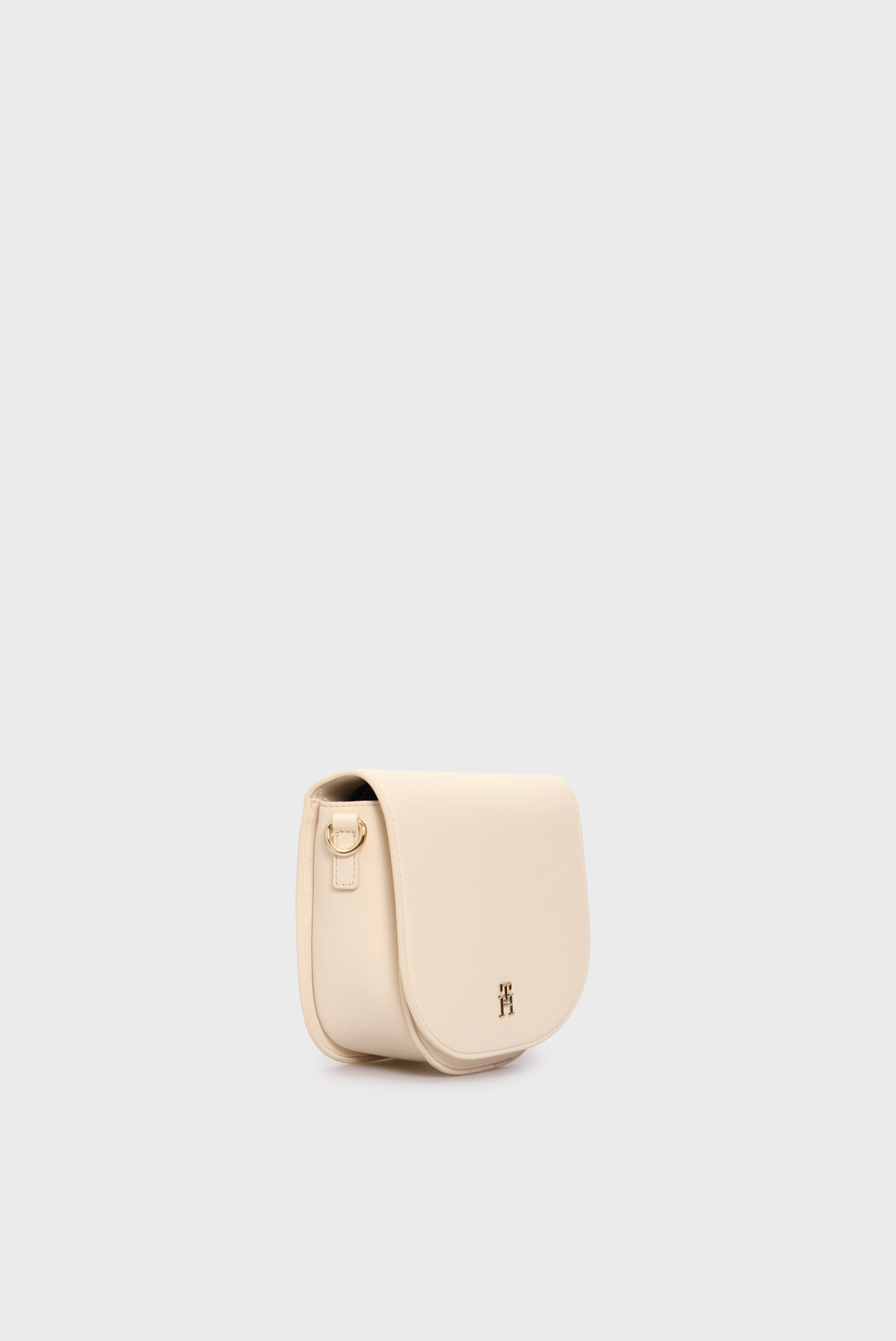 Женская белая сумка TH LOGOTAPE SADDLE 3