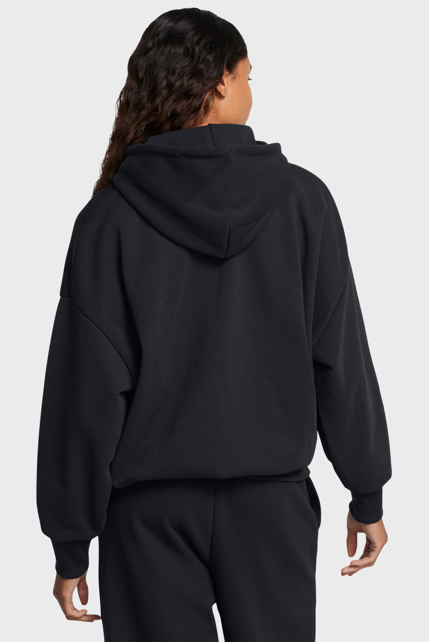 Женское черное худи UA Icon HWT Terry OS Hdy 3