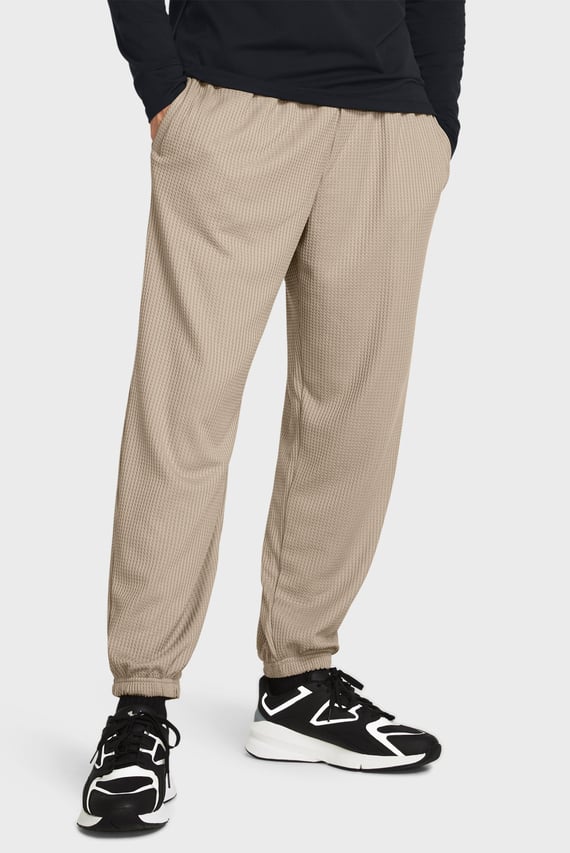 Мужские бежевые спортивные брюки UA Rival Waffle Jogger