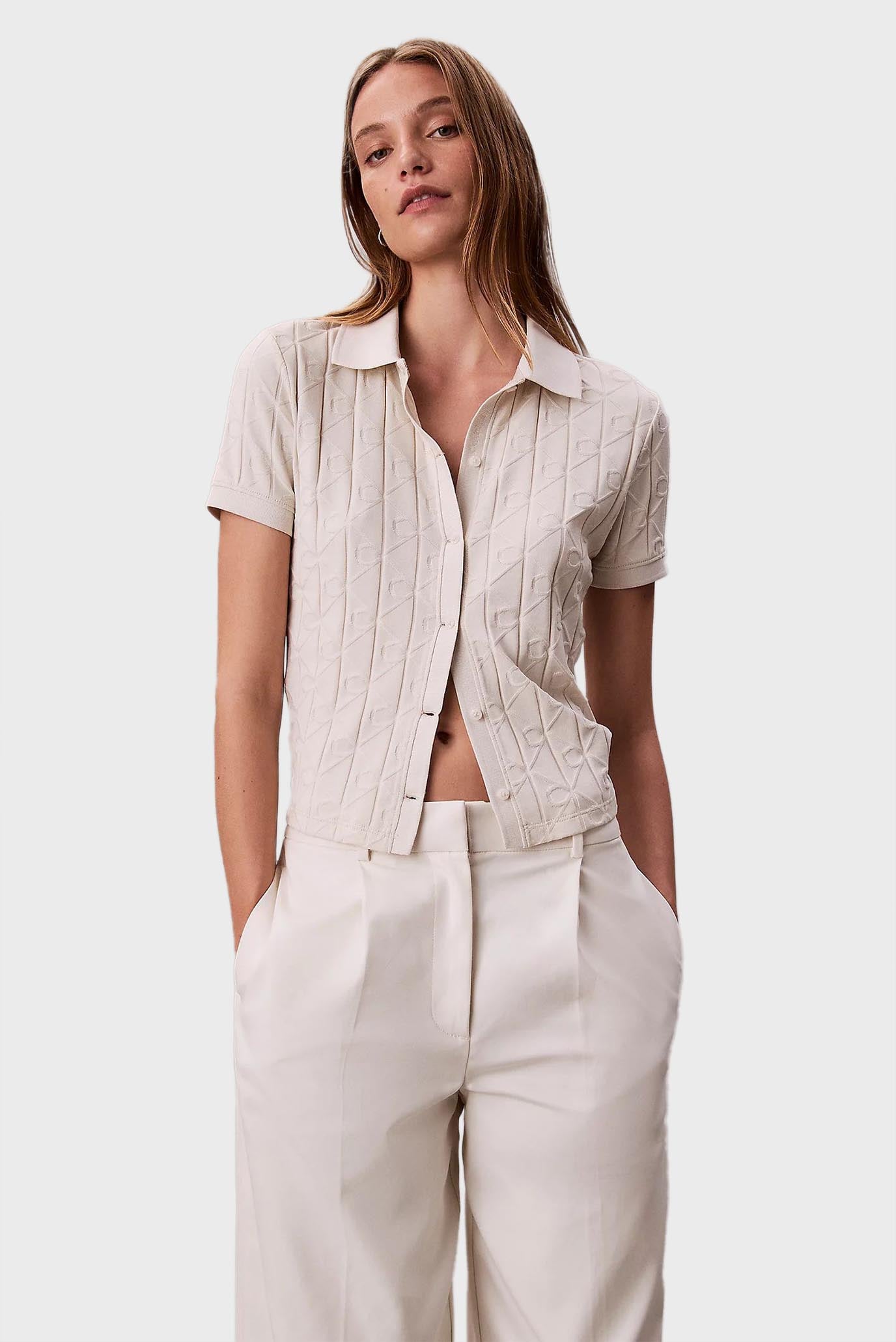 Поло SS AOP JACQUARD POLO TOP 1