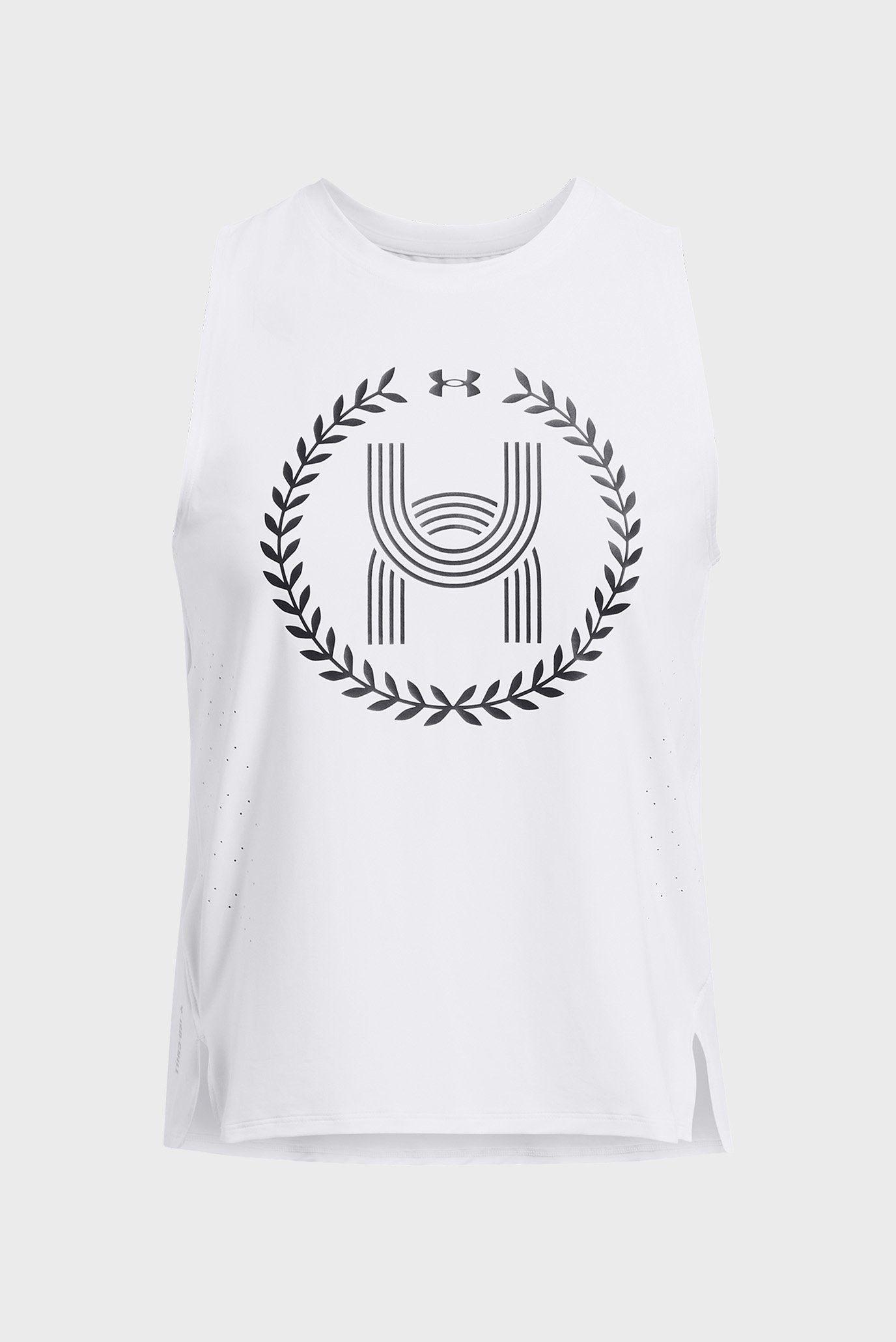 Женская белая майка UA Run Anywhere Elite TankUnder Armour Женская белая майка UA Run Anywhere Elite Tank 3