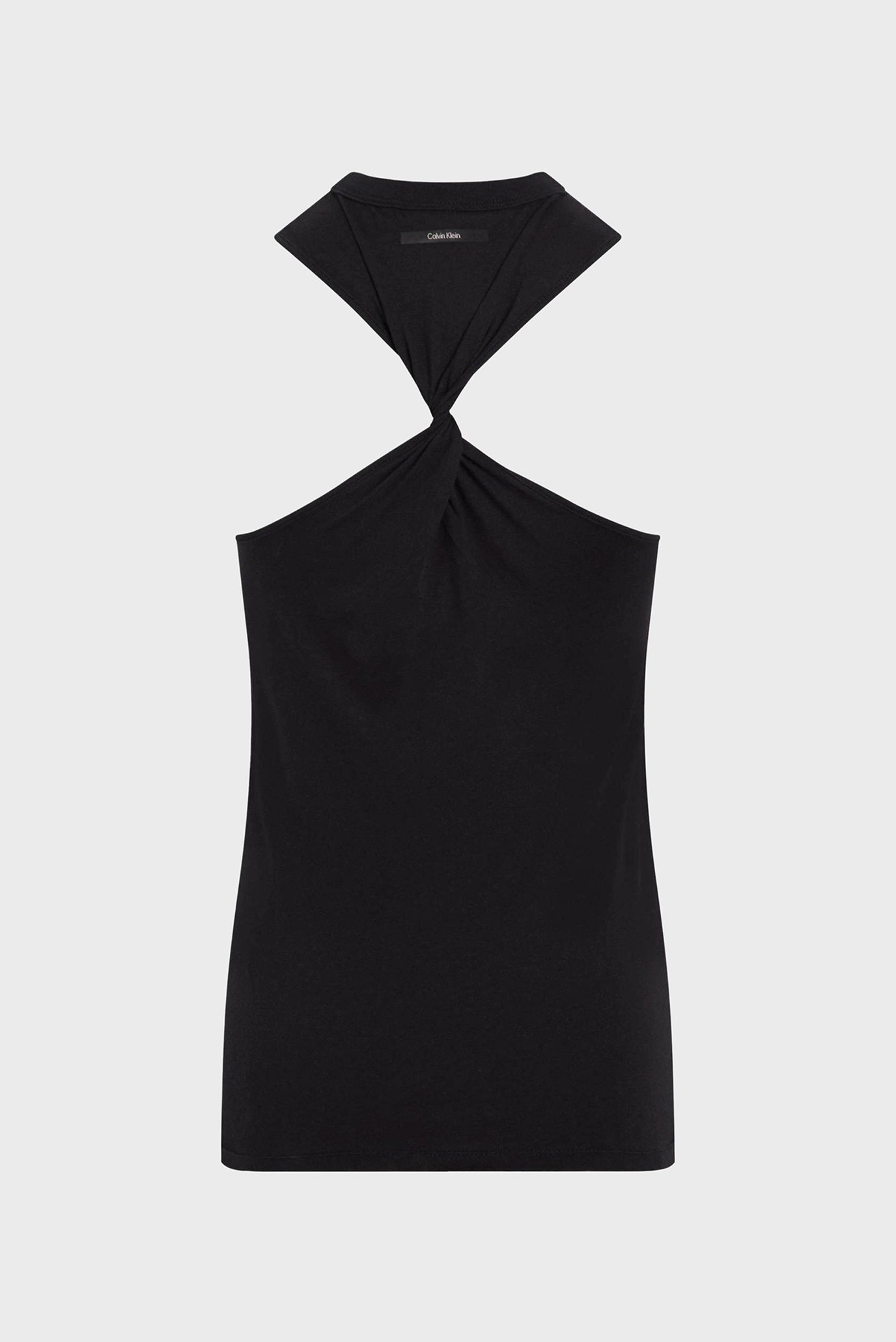 Женский черный топ SMOOTH COTTON TWIST BACK TANK 4