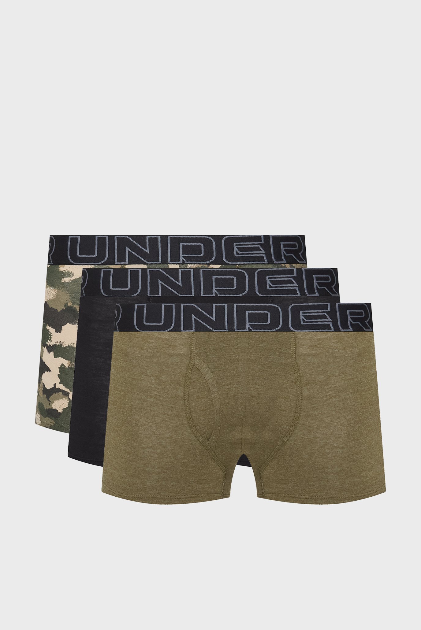 Мужские боксеры (3 шт) Underwear Boxers UA PERFORMANCE COTTON - SOLID 3 3PK 1