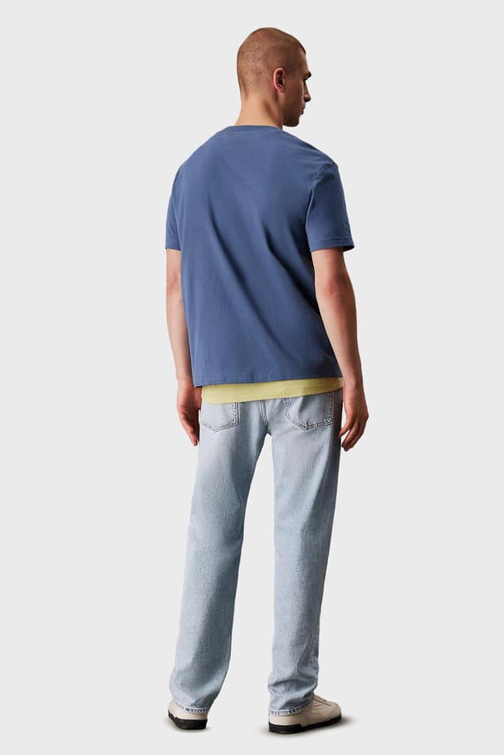 Мужская синяя футболка CK APPLIQUE