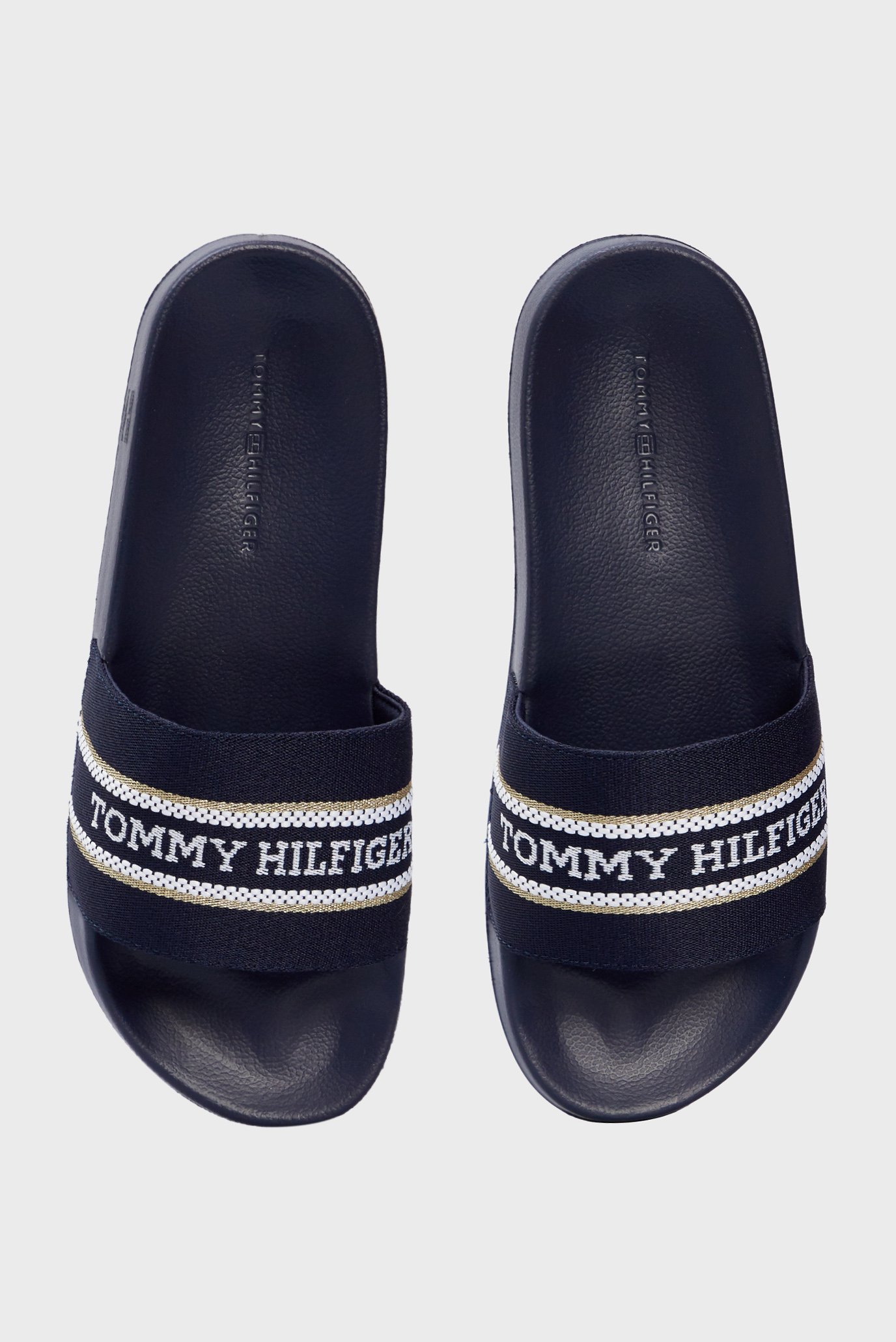 Женские темно-синие слайдеры HILFIGER POOLSLIDE WITH WEBBING 4