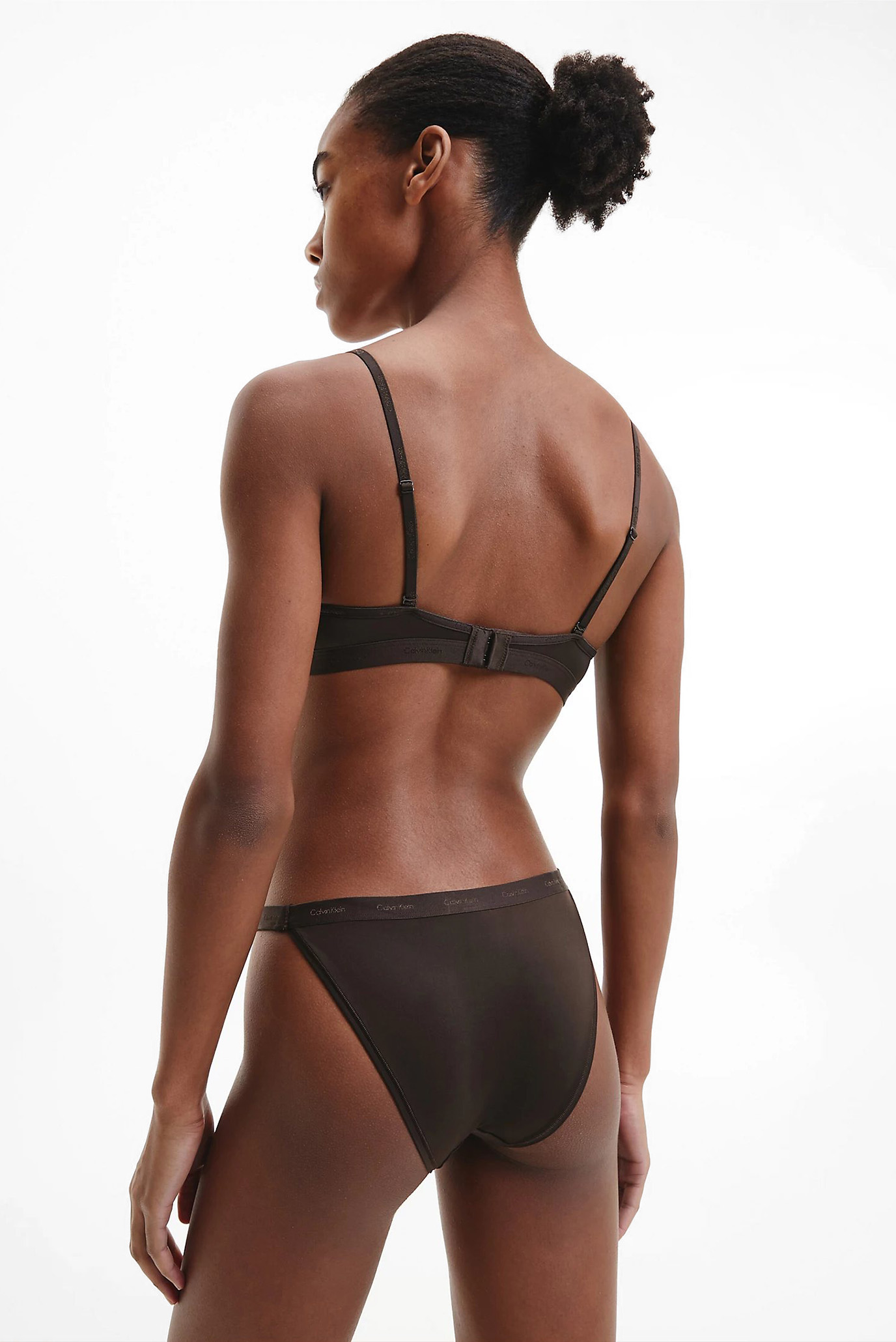 Женские коричневые трусики TANGA 4