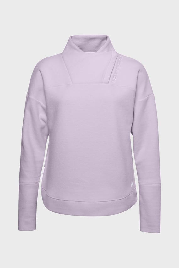 Женский сиреневый реглан UA Recover Fleece Wrap Neck