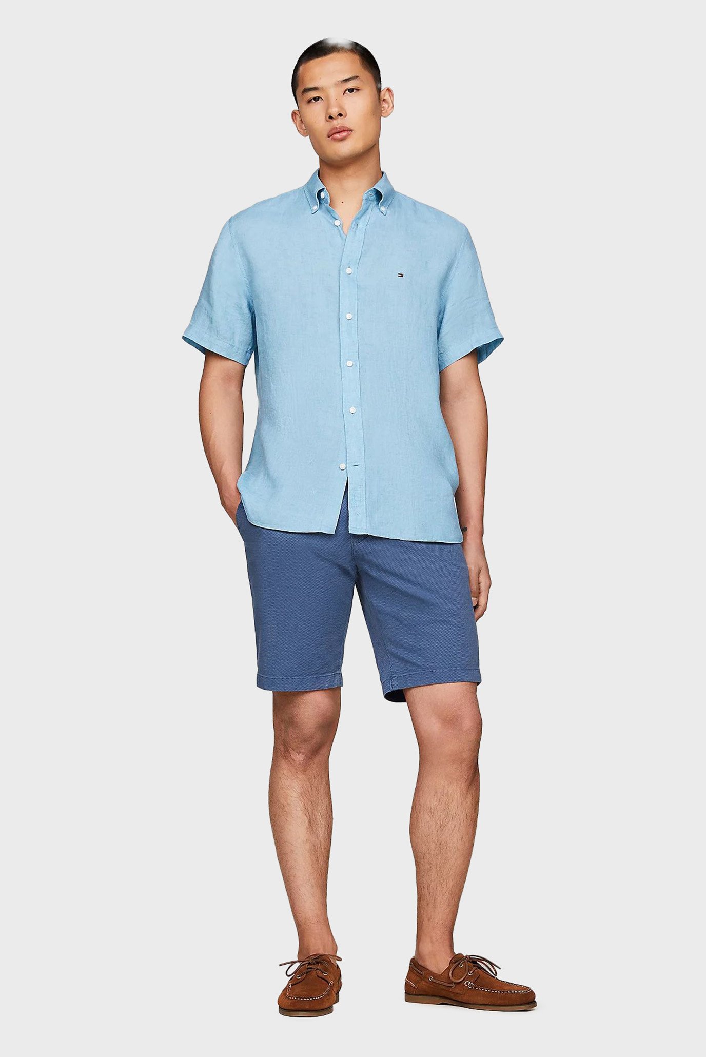 Рубашка с коротким рукавом PIGMENT DYED LINEN RF SHIRT S S 2