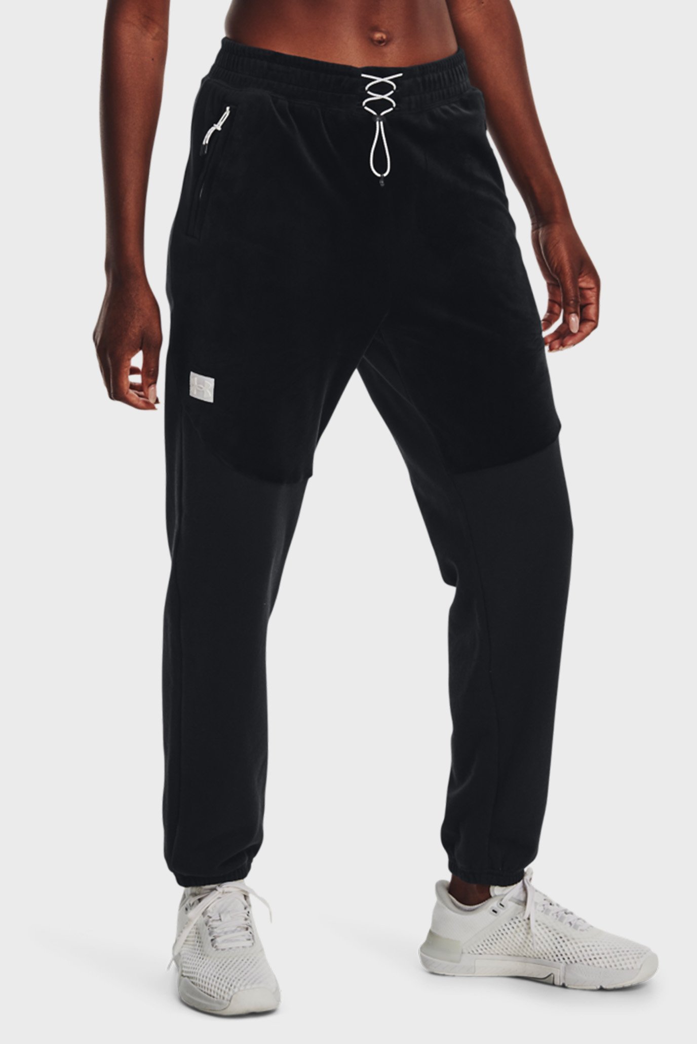 Женские черные спортивные брюки UA Journey Fleece Jogger 1