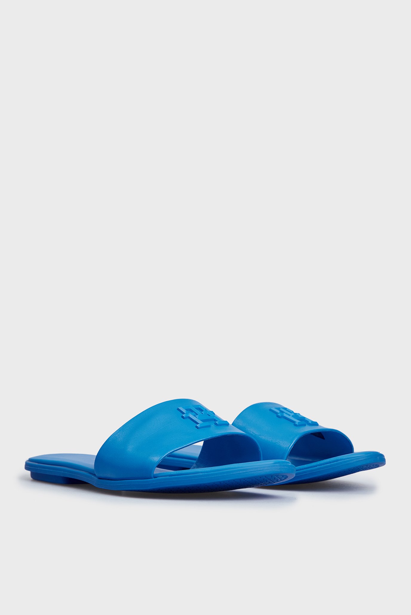 Женские синие кожаные слайдеры TH POP MULE 4