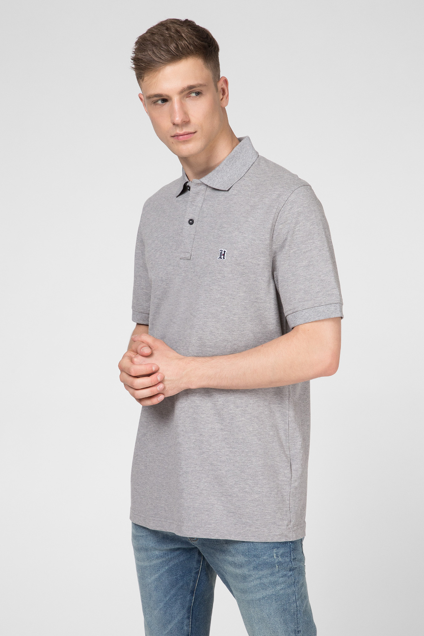 Мужское серое поло LEWIS HAMILTON GOTHIC 2