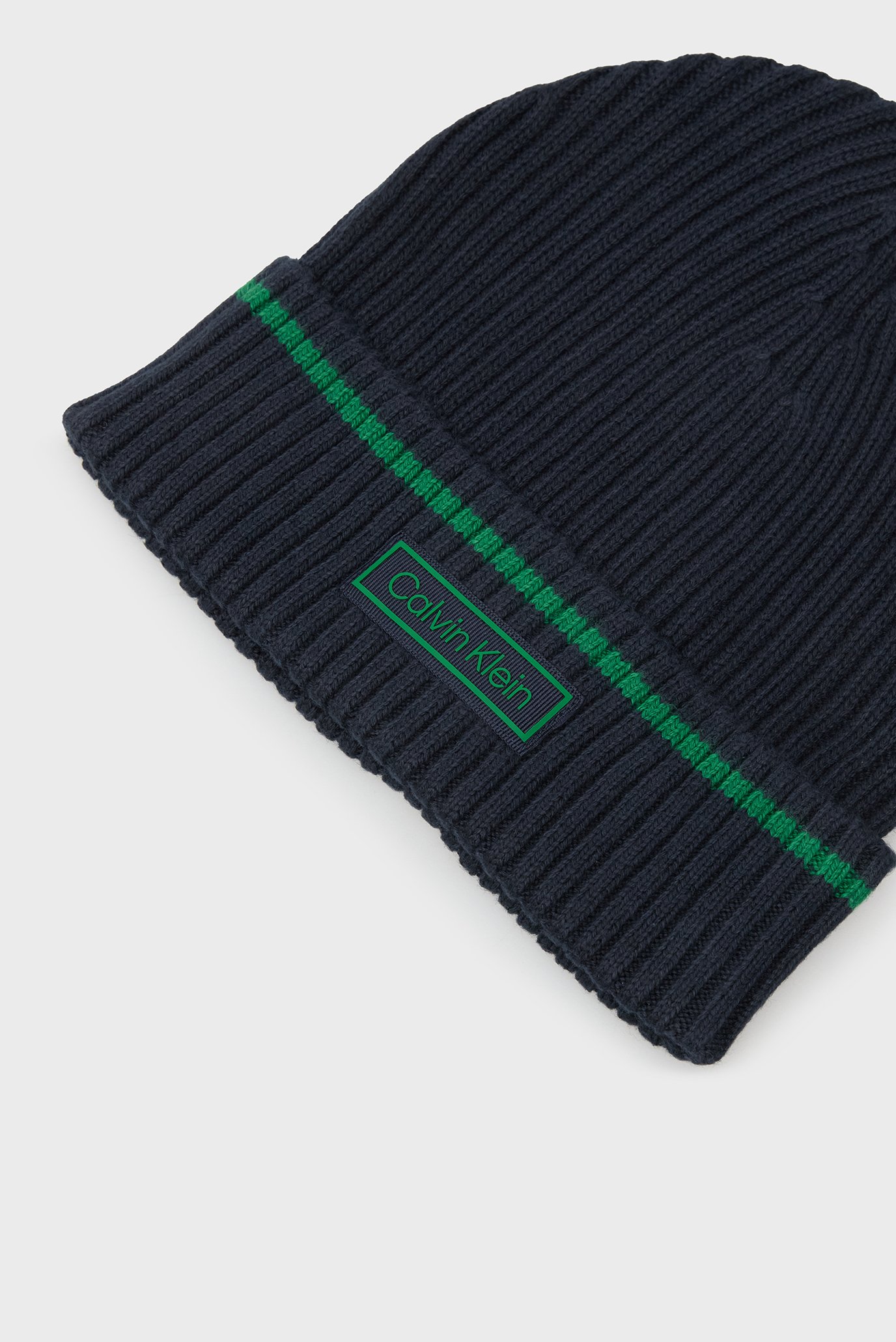 Шапка PATCH RIB COTTON TIPPING BEANIECalvin Klein Шапка PATCH RIB COTTON TIPPING BEANIE 4