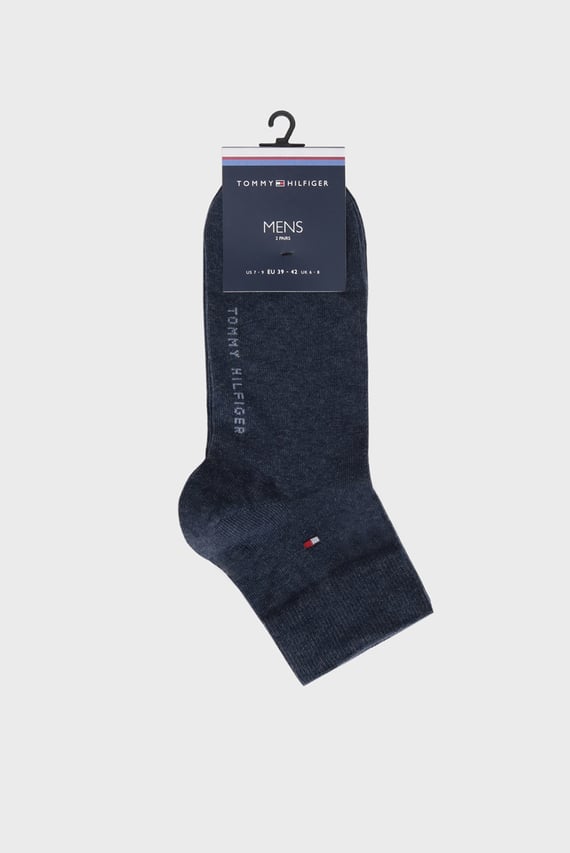 Мужские синие носки (2 пары) Tommy Hilfiger Мужские синие носки (2 пары) Tommy Hilfiger