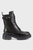 Женские черные кожаные ботинки Pleione