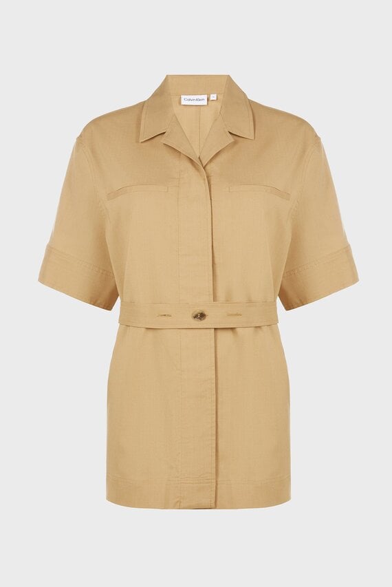 Женская бежевая рубашка SOFT TAILORED