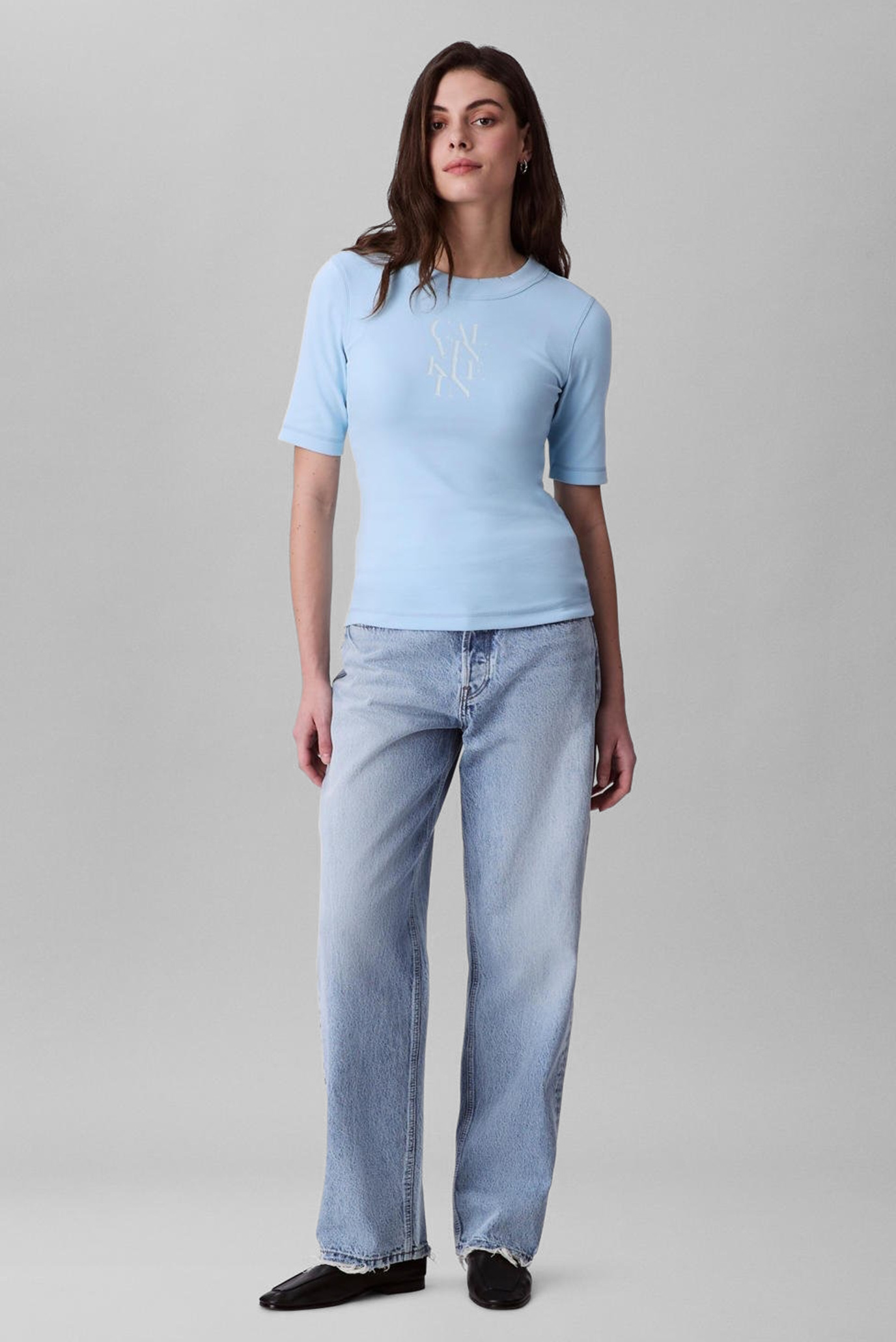 Футболка SS COTTON 1X1 RIB LOGO TEECalvin Klein Jeans Футболка SS COTTON 1X1 RIB LOGO TEE 2