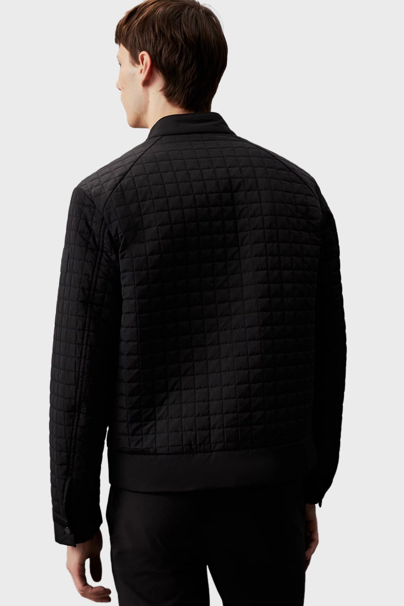 Мужской черный бомбер GRID QUILT BIKER SLW 3