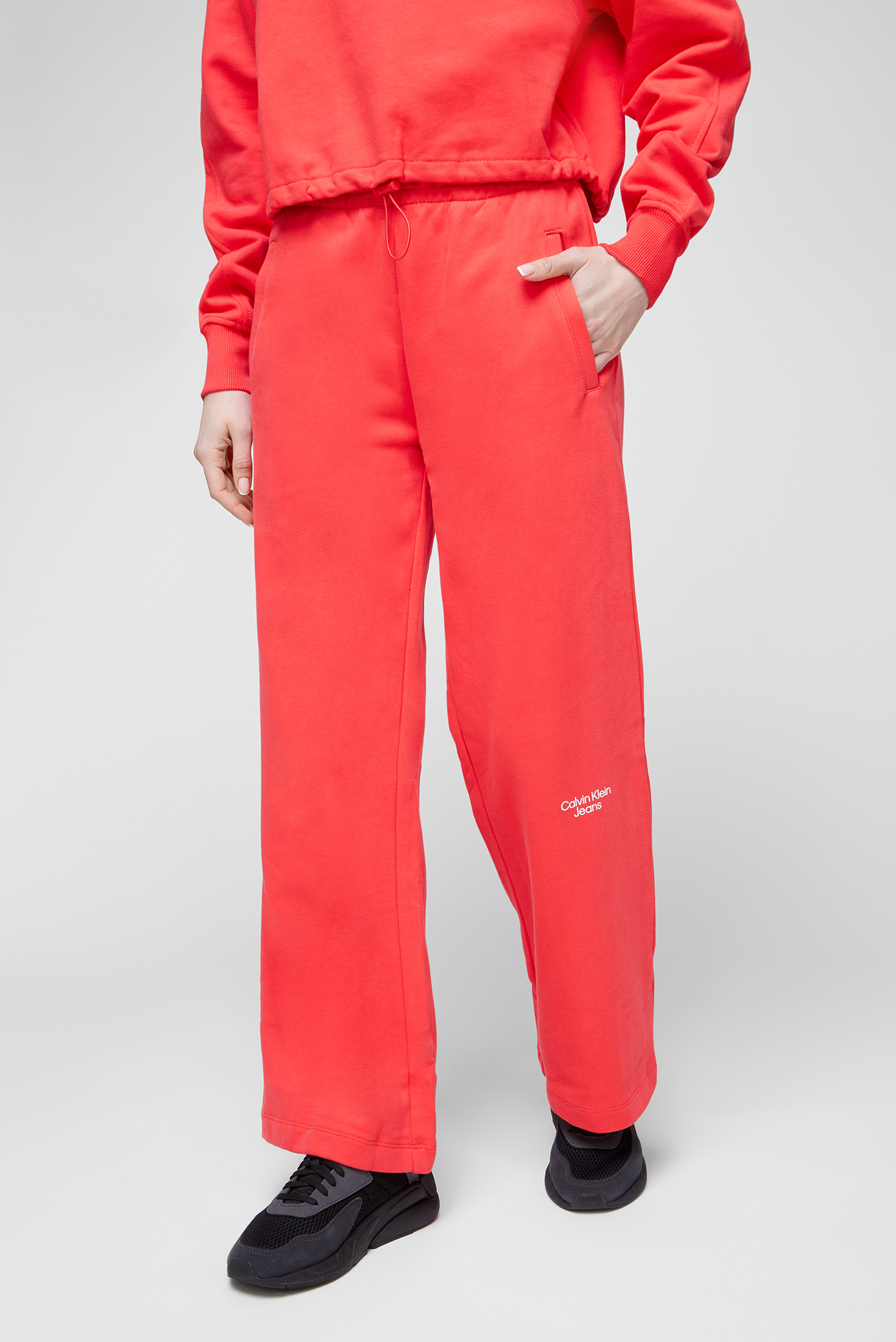 Женские красные спортивные брюки Calvin Klein Jeans Женские красные спортивные брюки 5