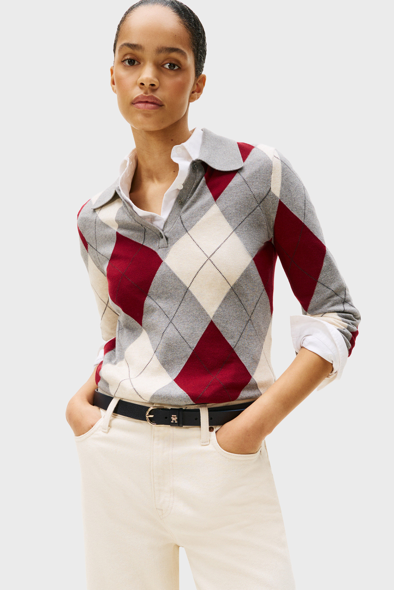 Свитер CO ARGYLE POLO-NK SWEATER 1