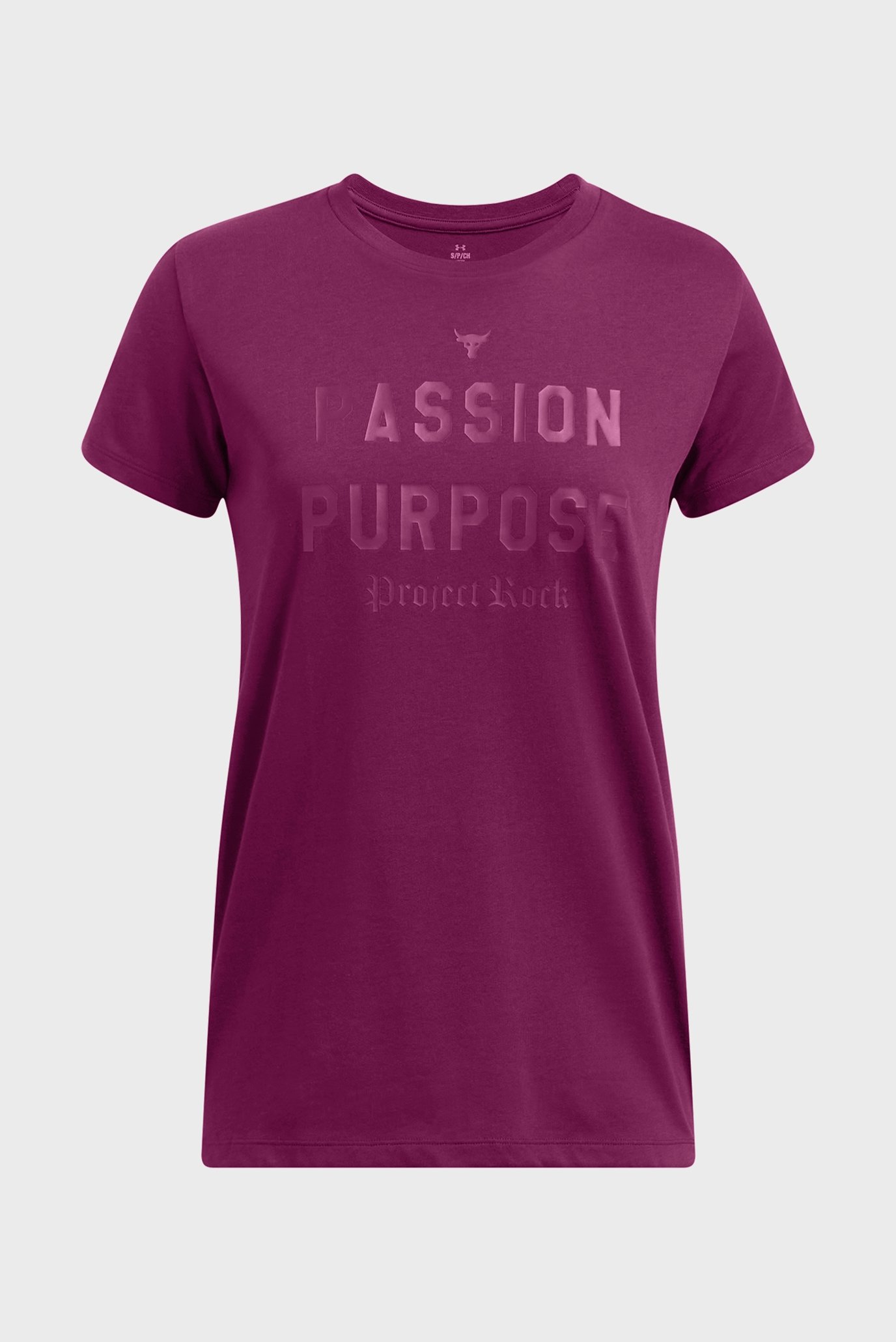 Женская фиолетовая футболка UA Pjt Rck W HWT Passion SS 3