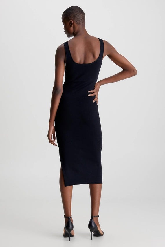 Женское черное платье SENSUAL KNITTED BODYCON