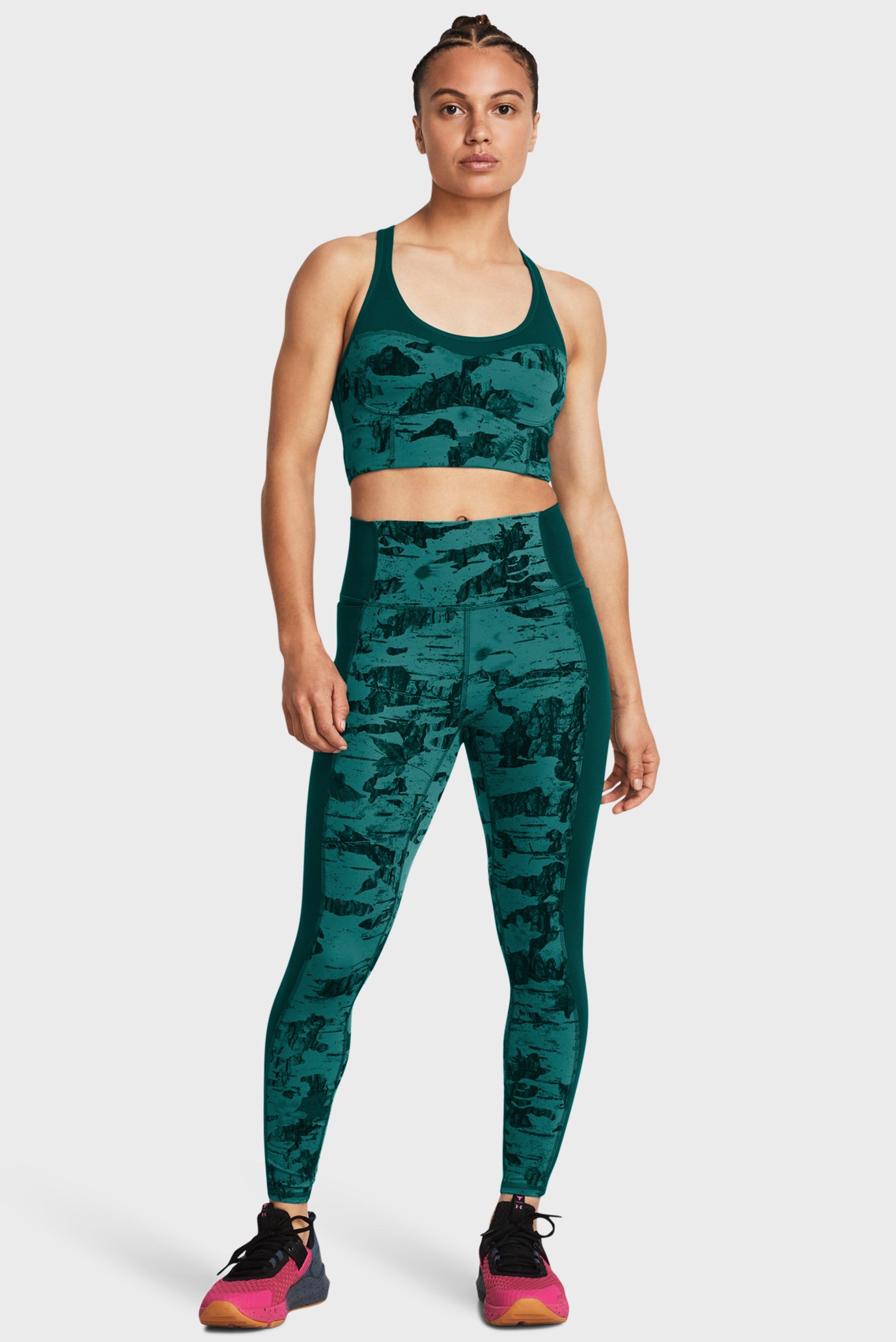 Женские зеленые тайтсы с узором Pjt Rck LG Ankl Pt Lg 5