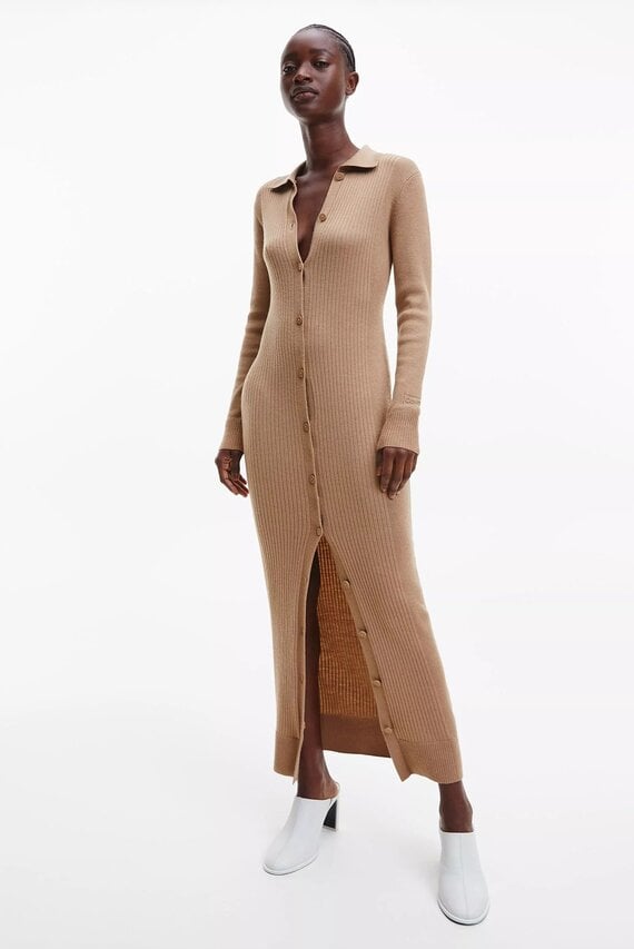 Платье WOOL TENCEL RIB DRESS