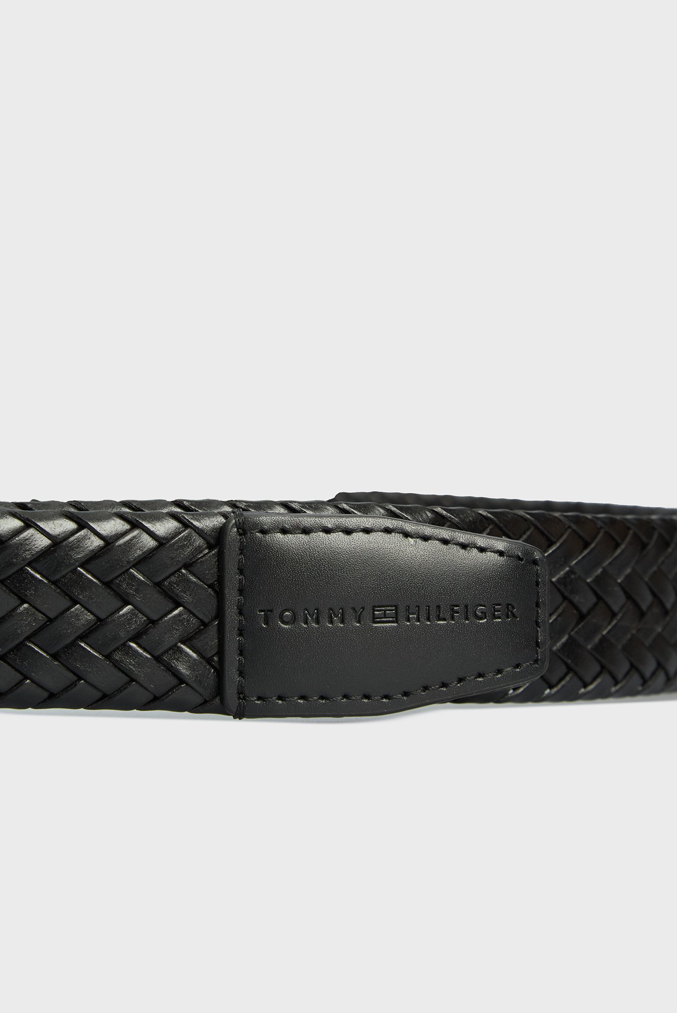 Мужской черный кожаный ремень TH BUSINESS LUXE 3.5 3