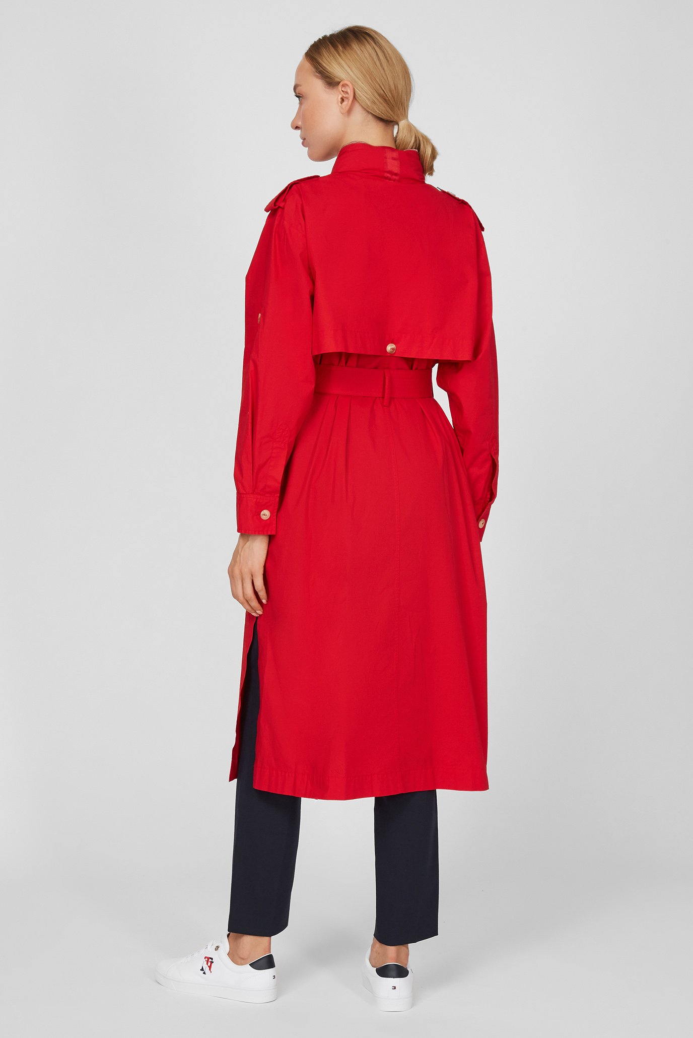 Женский красный тренч ICON COTTON FLUID 6