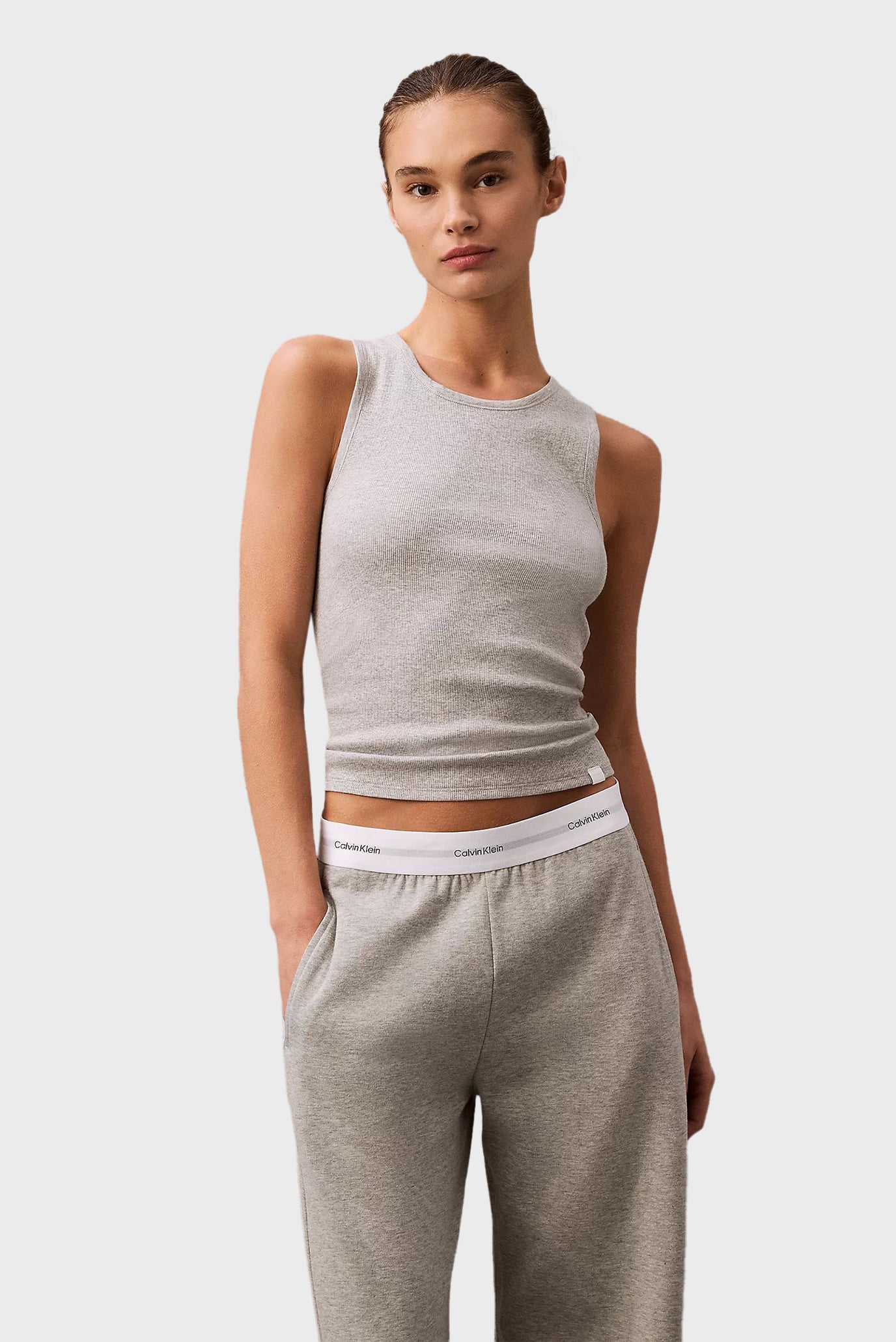 Женские серые брюки WIDE LEG PANT 5