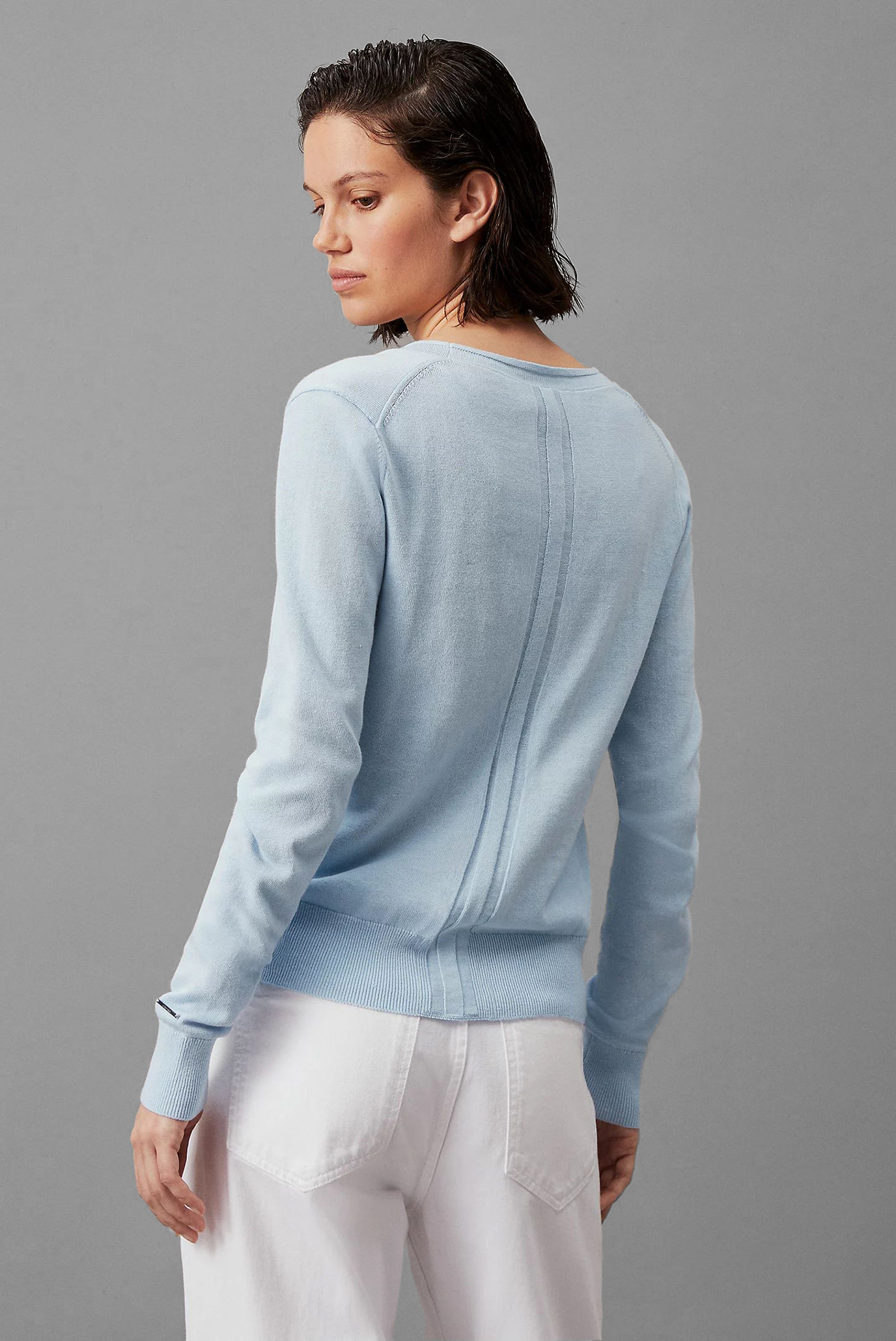 Свитер COTTON SILK V-NECK SWEATER 3