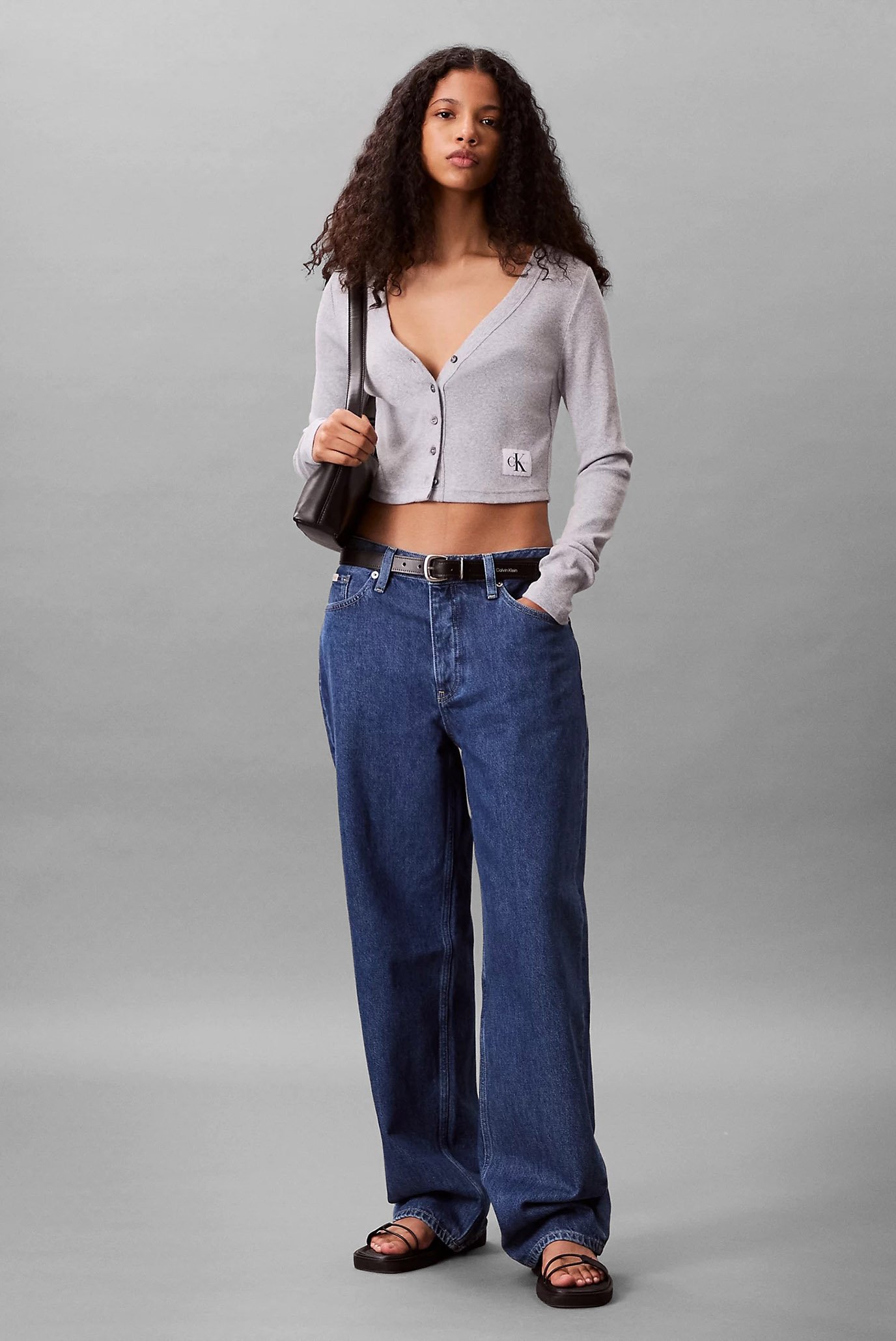 Лонгслив A-LS WVN LBL 2X2 CTTCalvin Klein Jeans Лонгслив A-LS WVN LBL 2X2 CTT 2