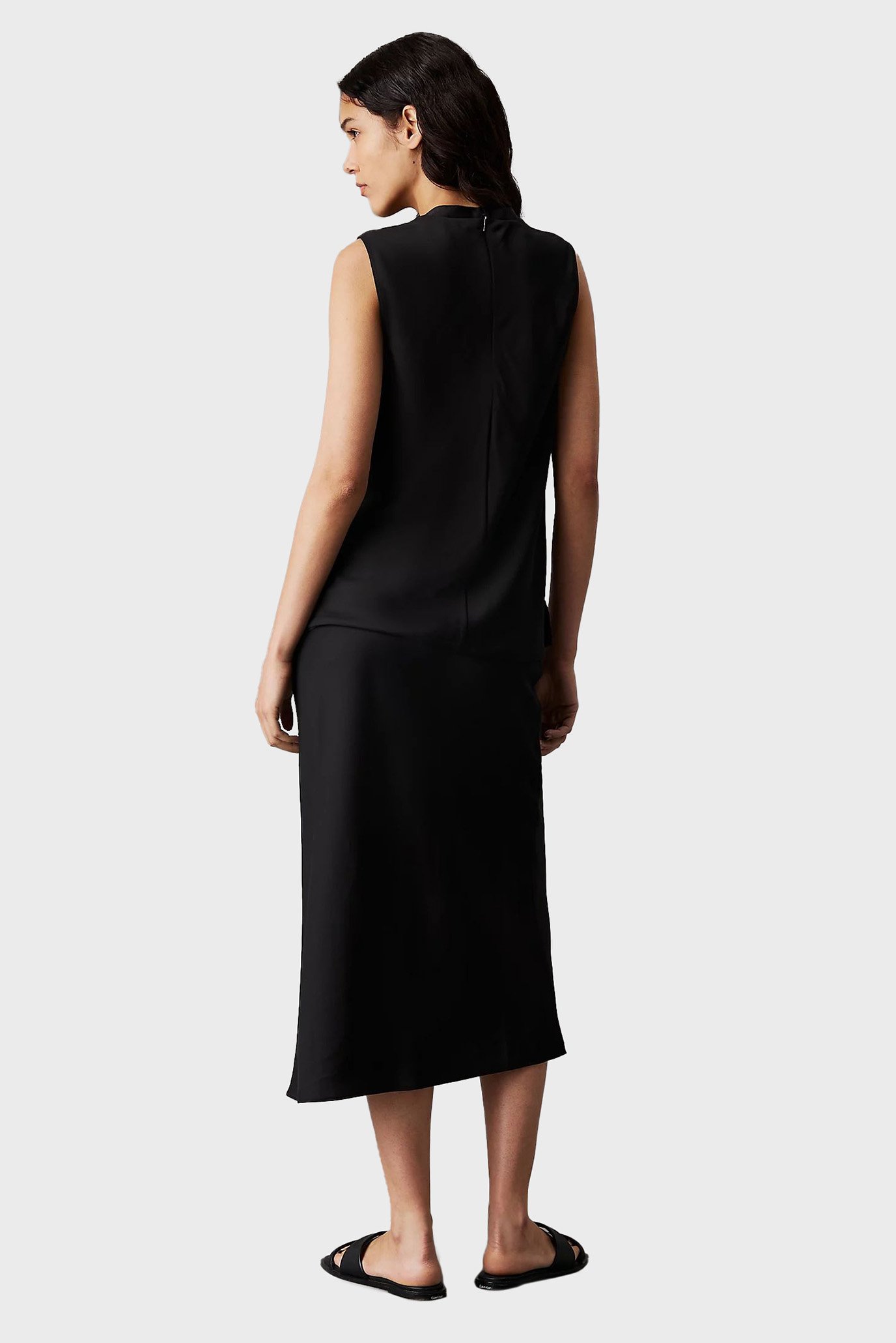 Женская черная юбка RECYCLED CDC BIAS CUT MIDI 3