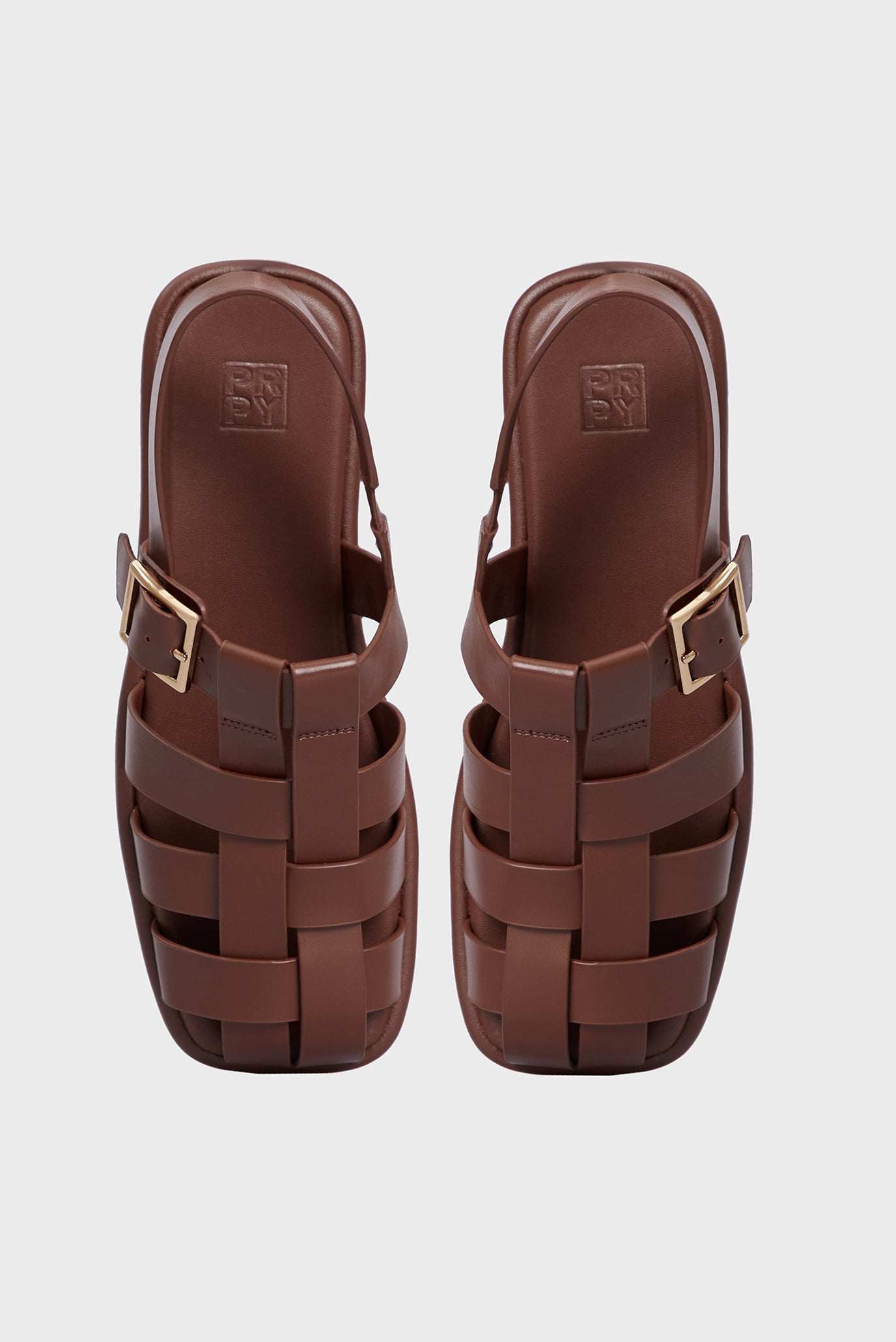 Женские коричневые кожаные сандалии Winter 9