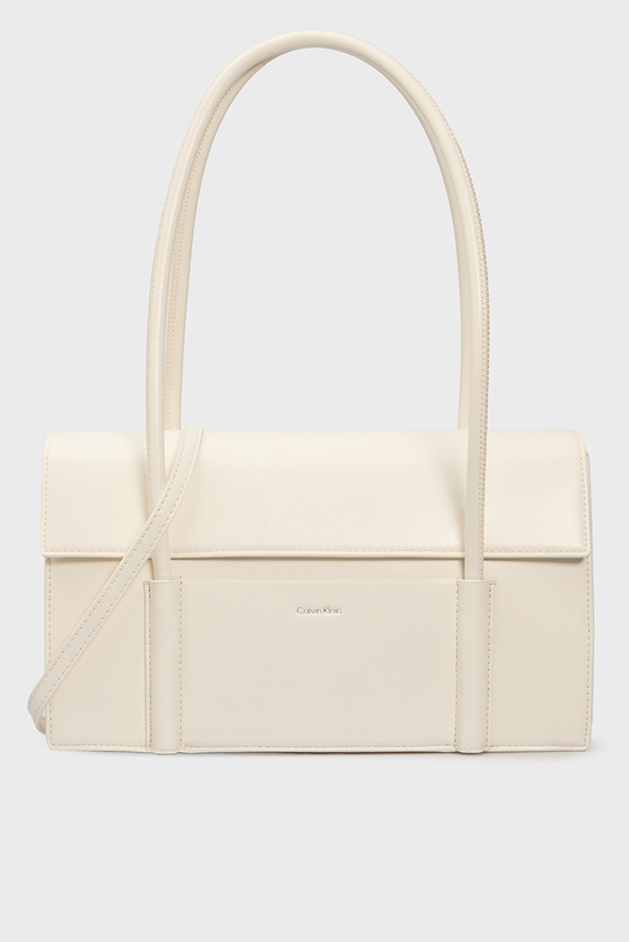 Женская белая сумка CK LINN SHOULDER BAG