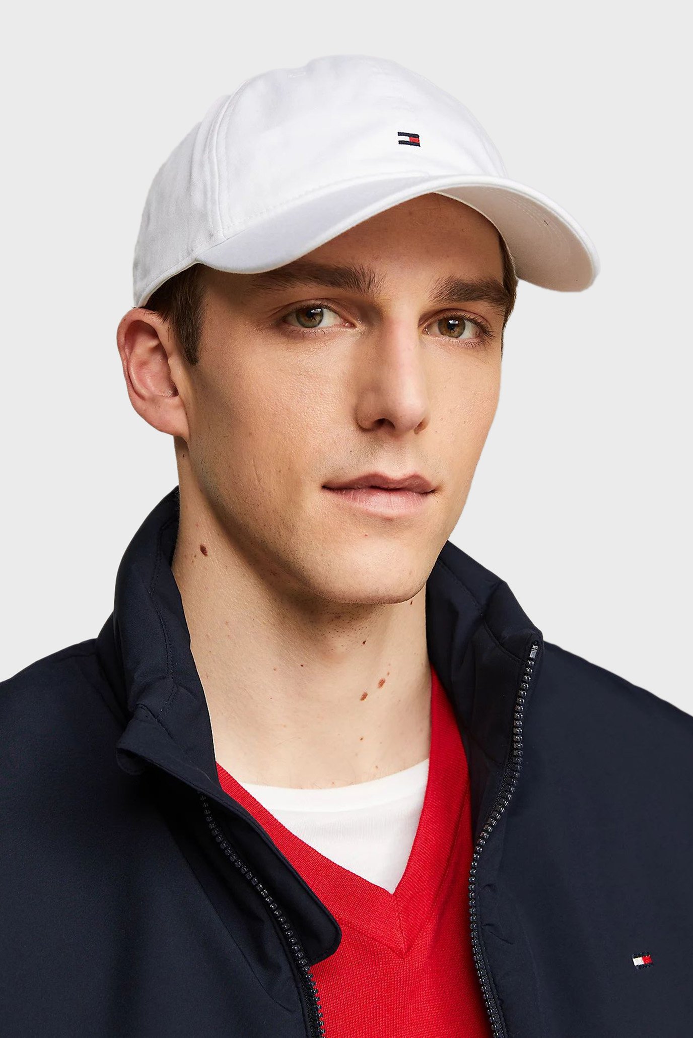 Мужская белая кепка TH FLAG SOFT 6 PANEL 5