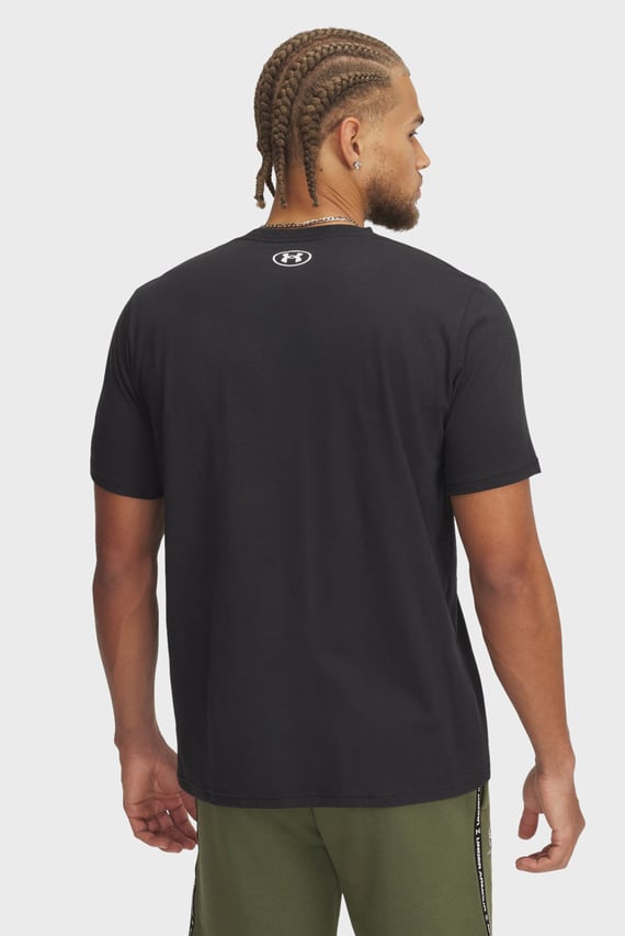 Мужская черная футболка UA M LC STRIP LOGO SS