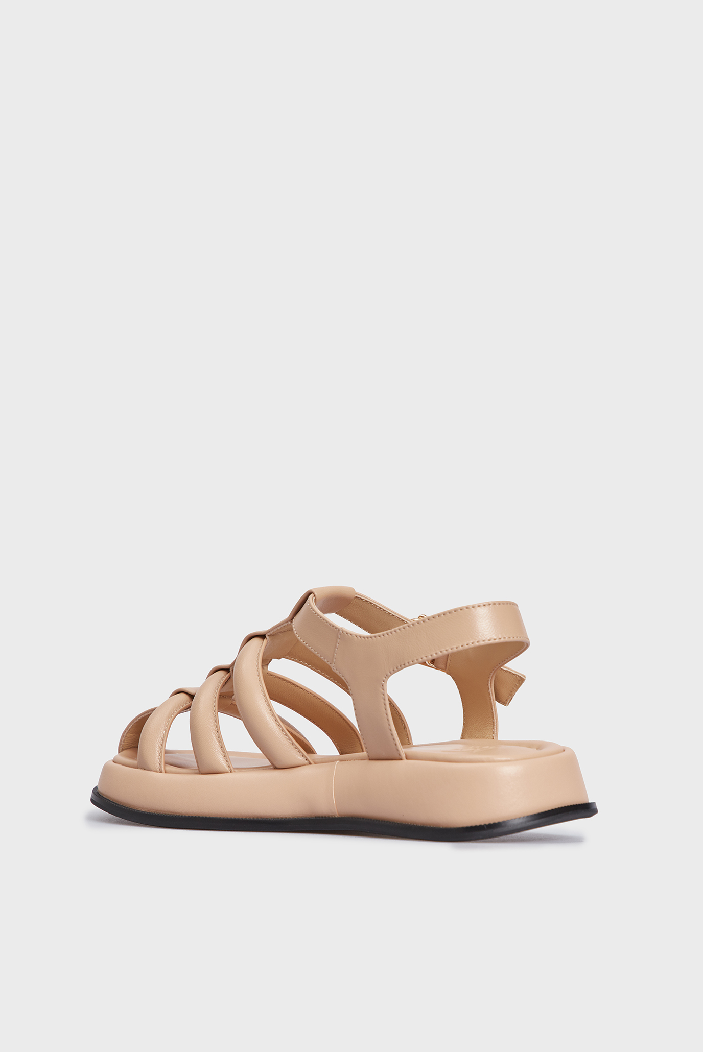 Женские бежевые кожаные сандалии Vicky 10